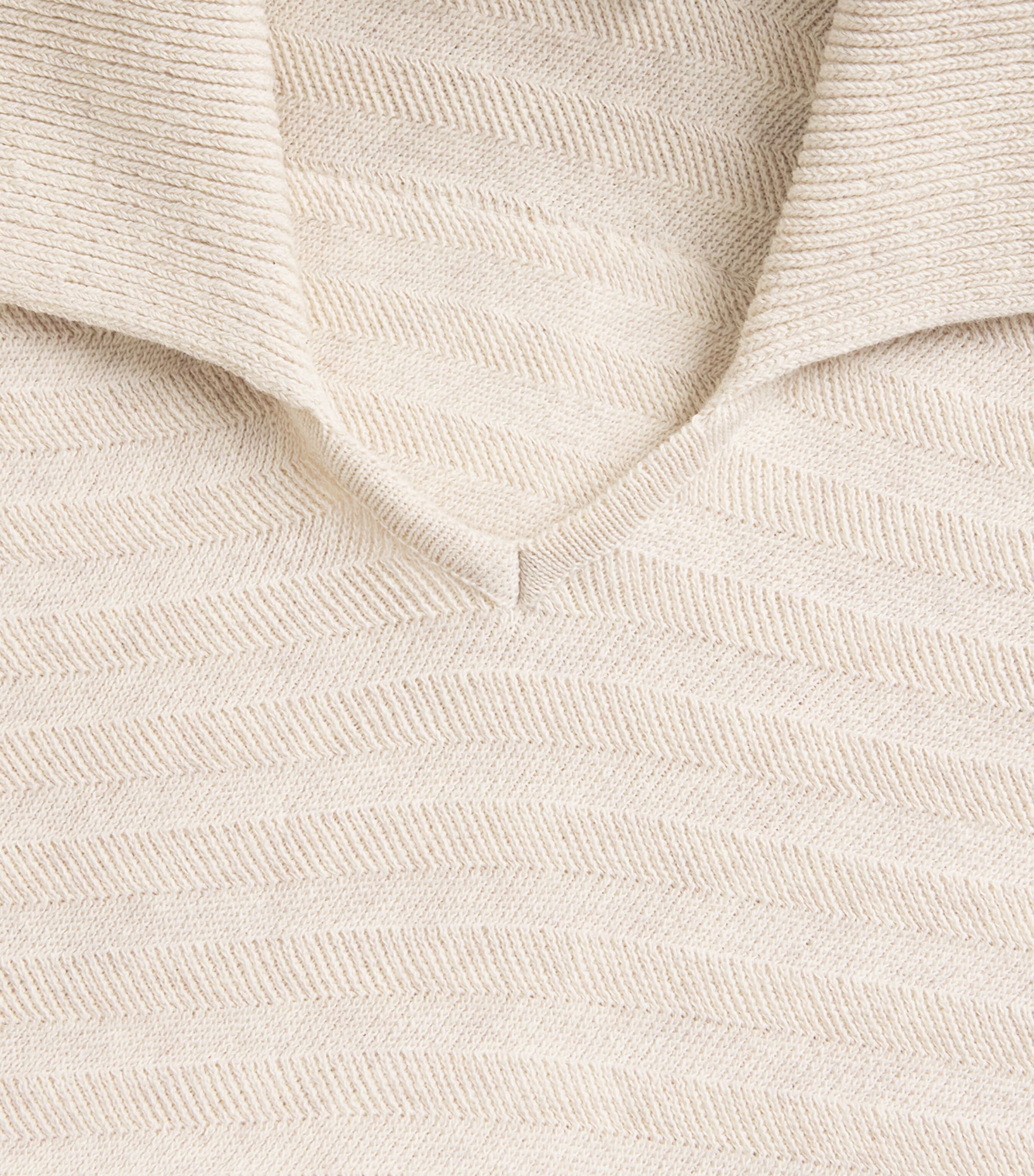 Jacquemus Mens Cotton-Silk Polo Shirt Light Beige Image 6