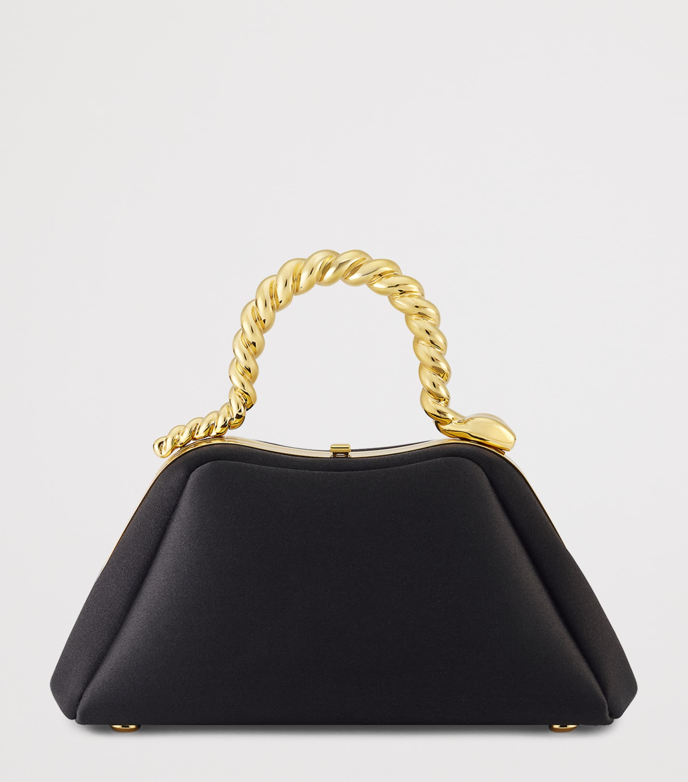 x Geraldine Guyot Mini Satin Serpentine Top-Handle Bag BLACK Image 2