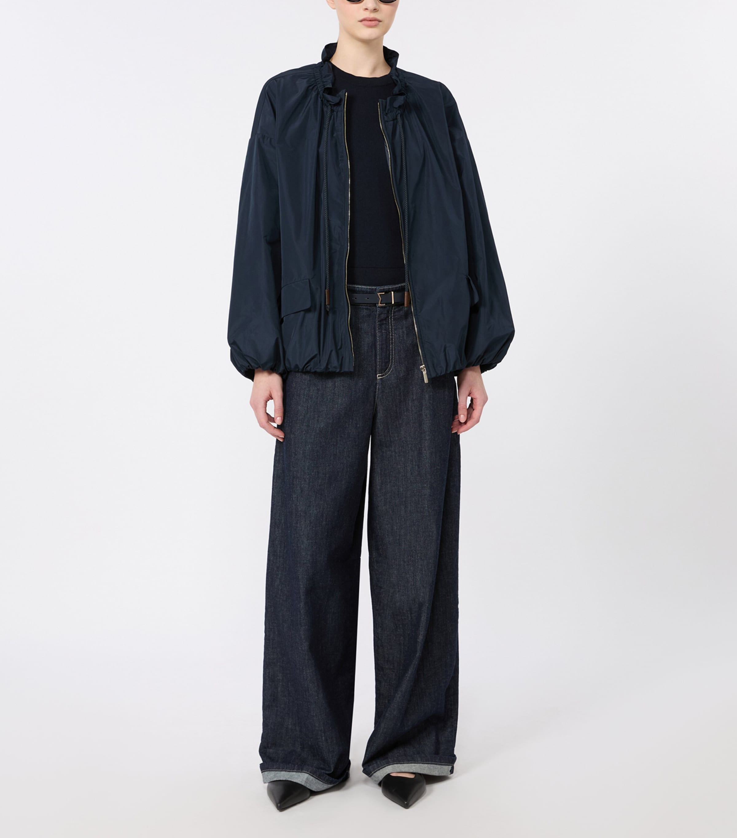 Max Mara Womens Cotton-Cashmere-Silk Sweater Ultramarine Image 2