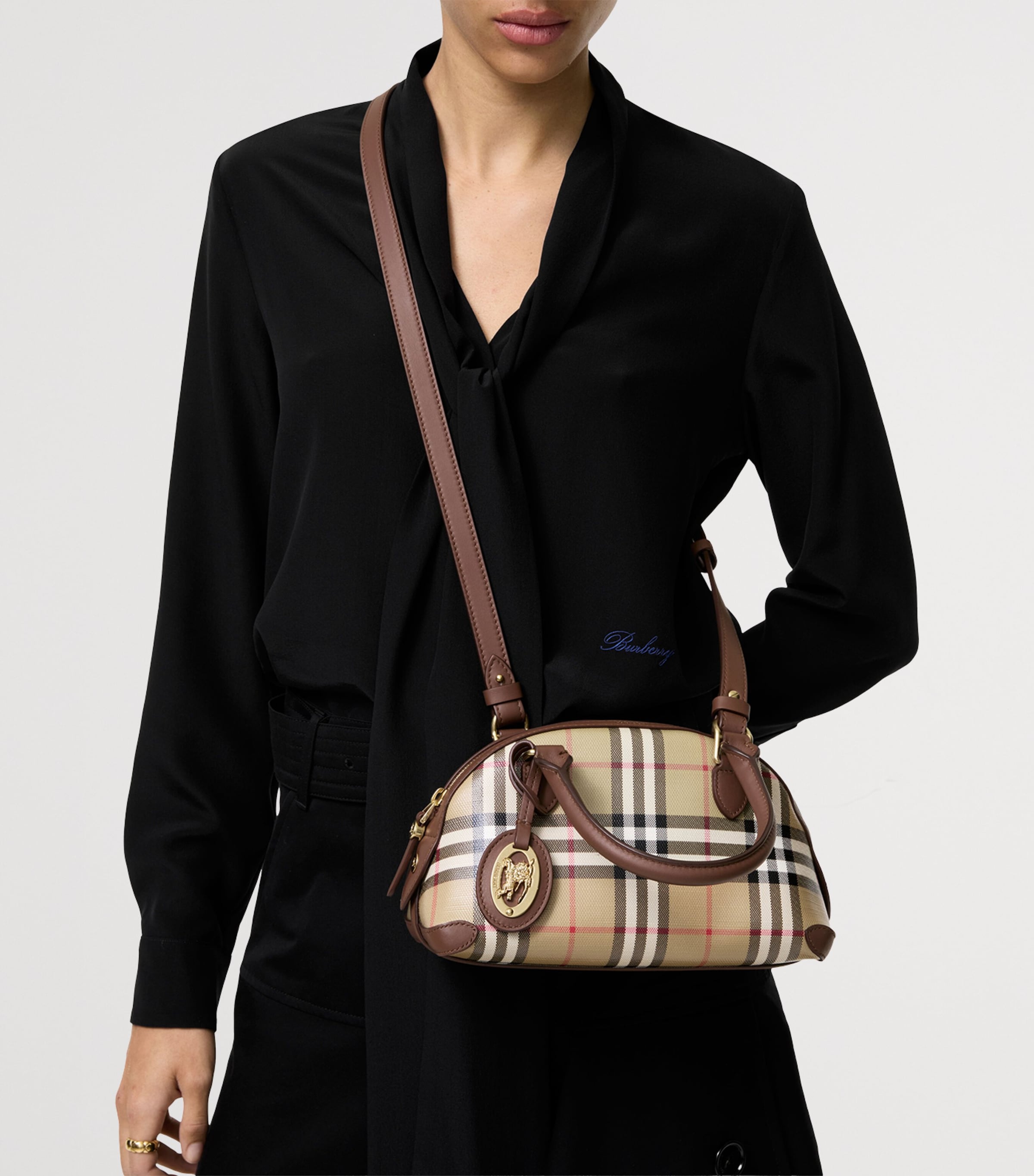 Burberry Mini Primrose Top-Handle Bag Archive Beige Image 2