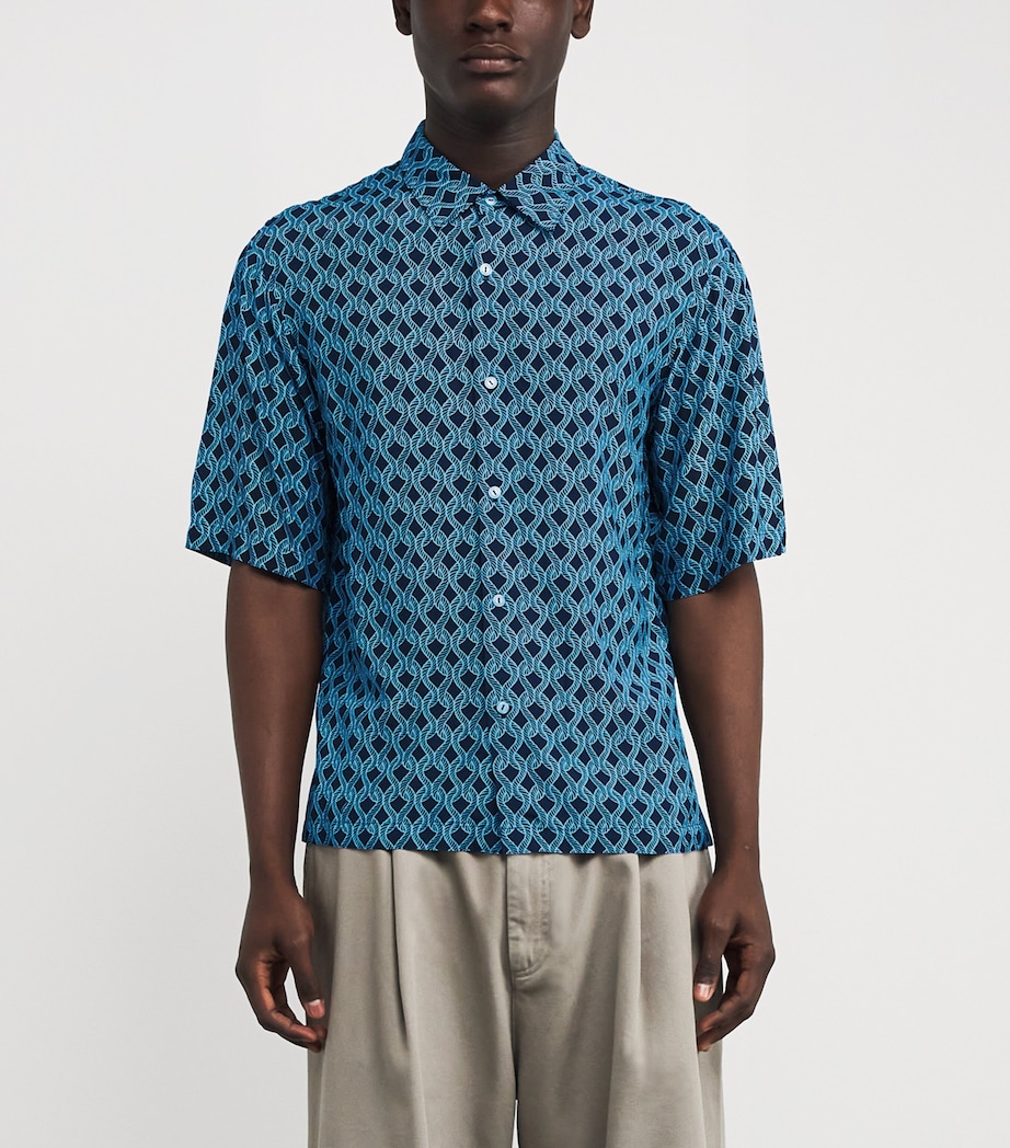 Rope-Print Shirt NAVY BLUE Image 3