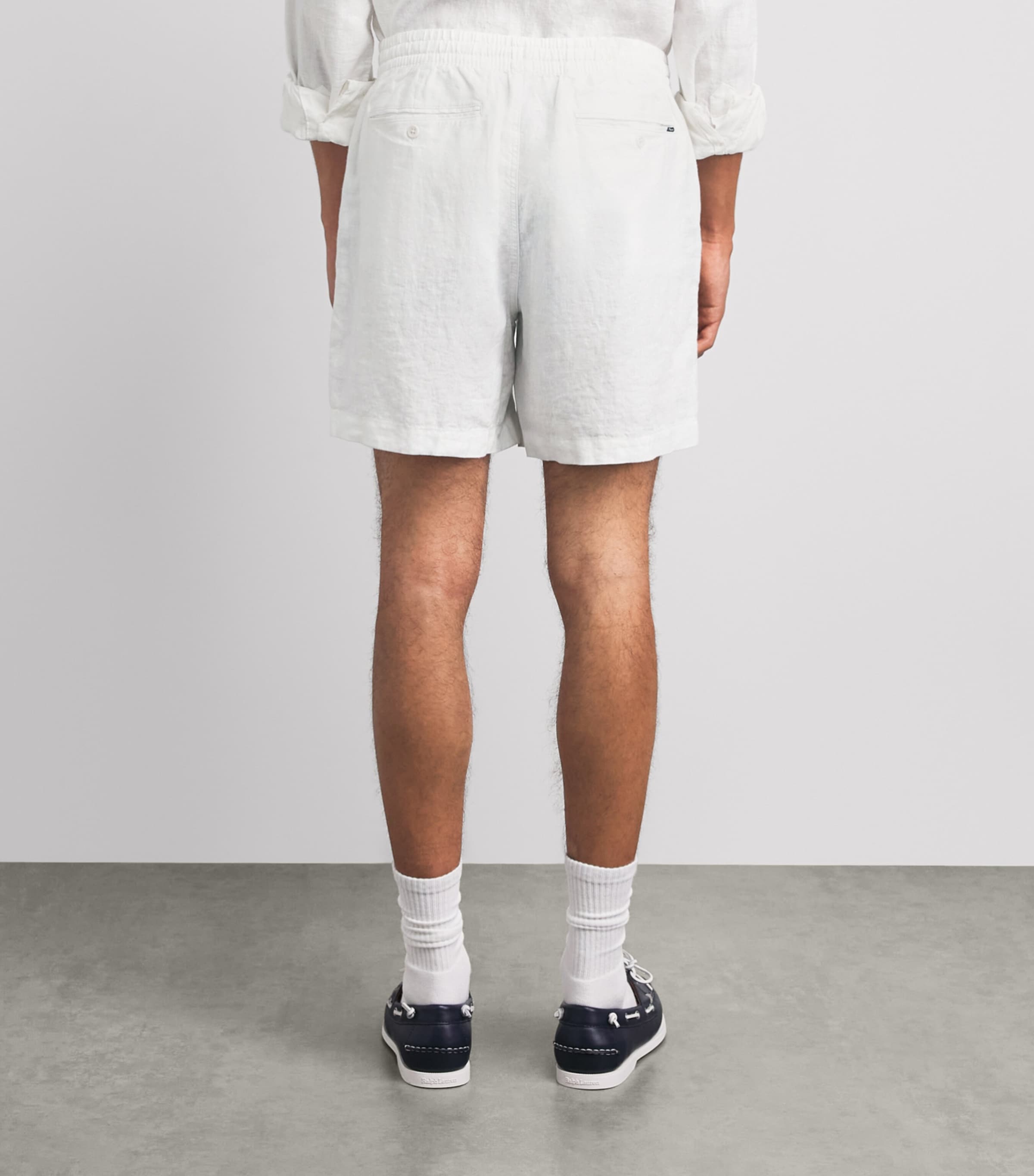 Polo Ralph Lauren Mens x Wimbledon Linen Shorts Ceramic White Image 5