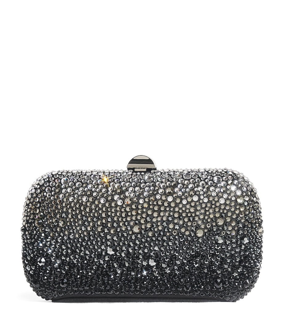 Satin Embellished Clutch Bag 0106 BLACK SATIN Image 1