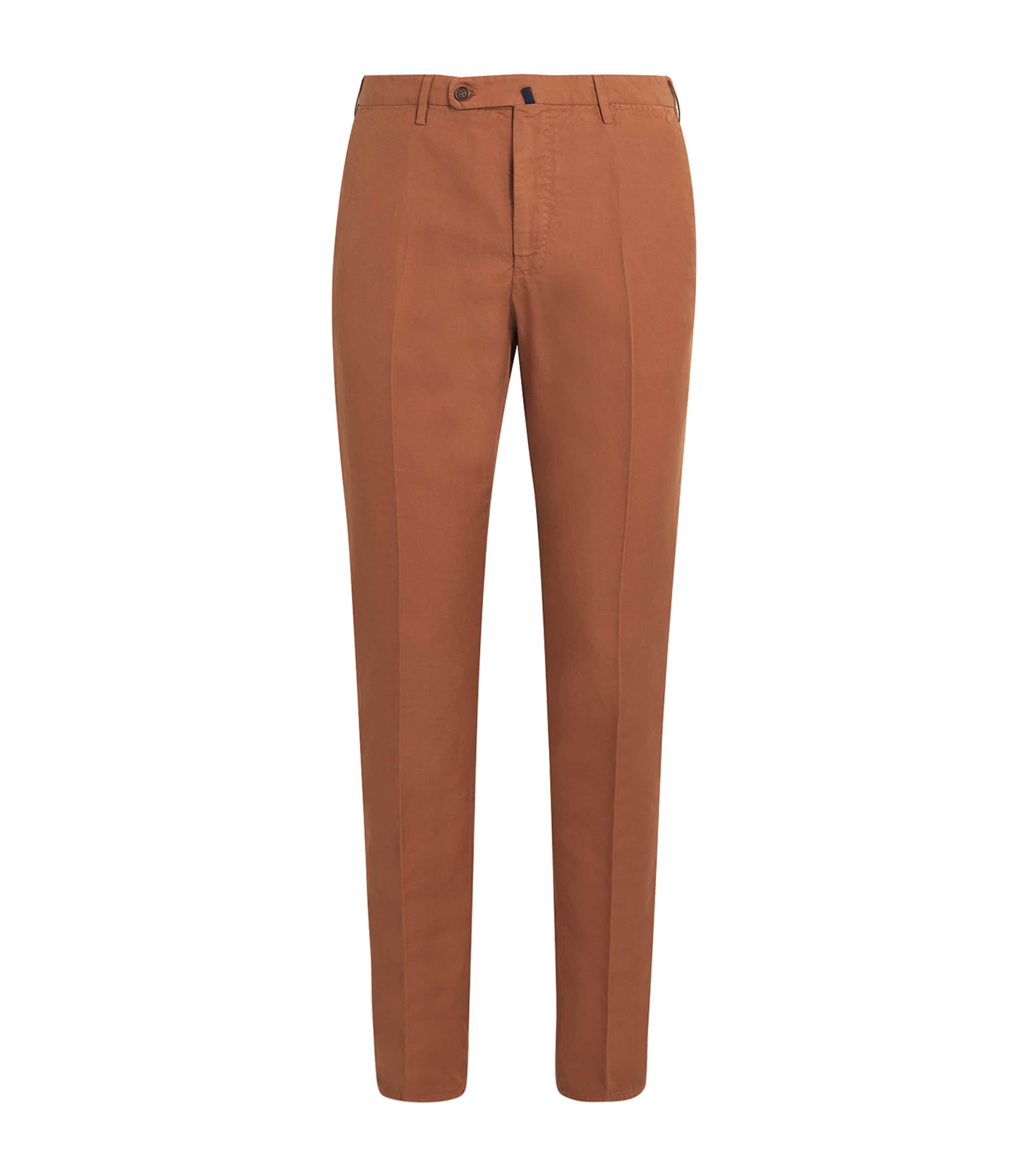slowear Mens Chinolino Garment-Dye Chinos Bruciato Medio Image 1