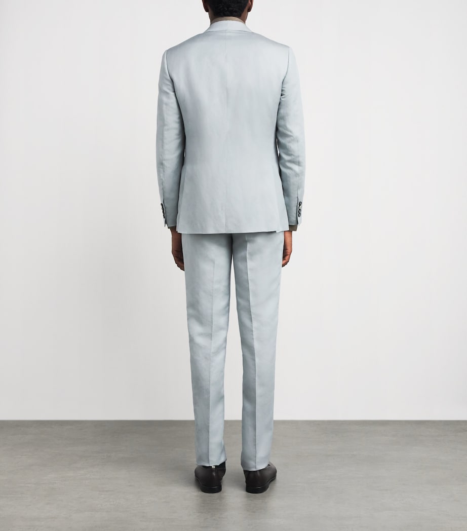 Canali Mens Linen-Silk 2-Piece Suit Image 4