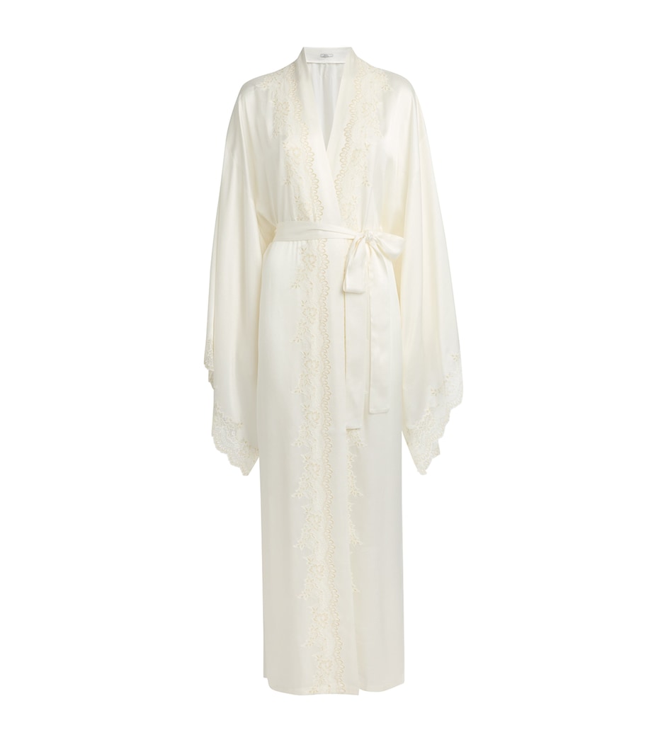Bocan Womens Lace-Tim Sera Robe Off White Image 1