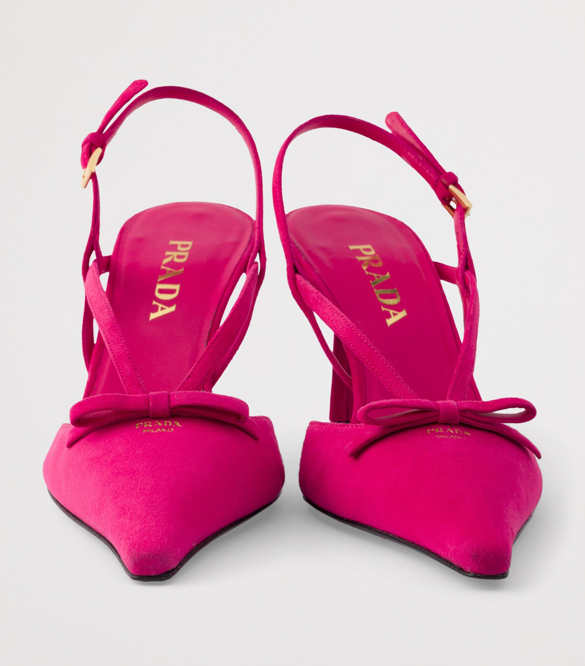 Prada Suede Slingback Pumps 75 Pink Image 6