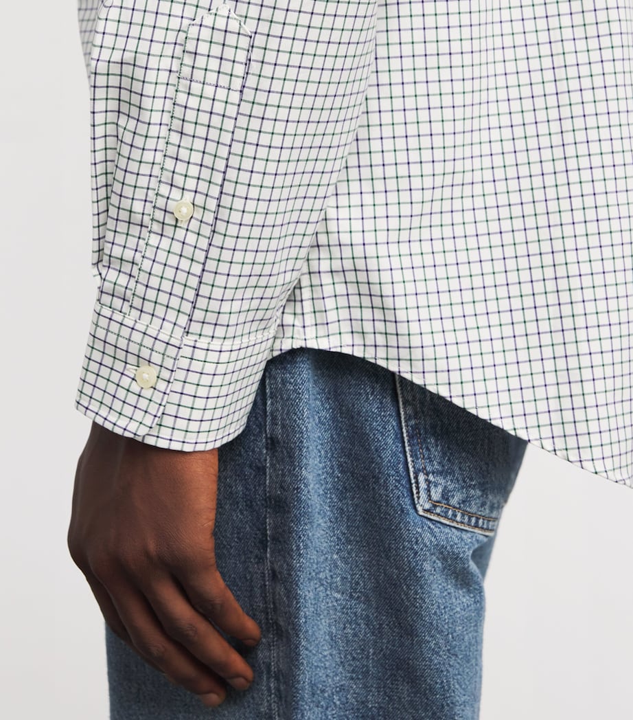 Cotton Poplin Classic Fit Check Shirt GREEN Image 6