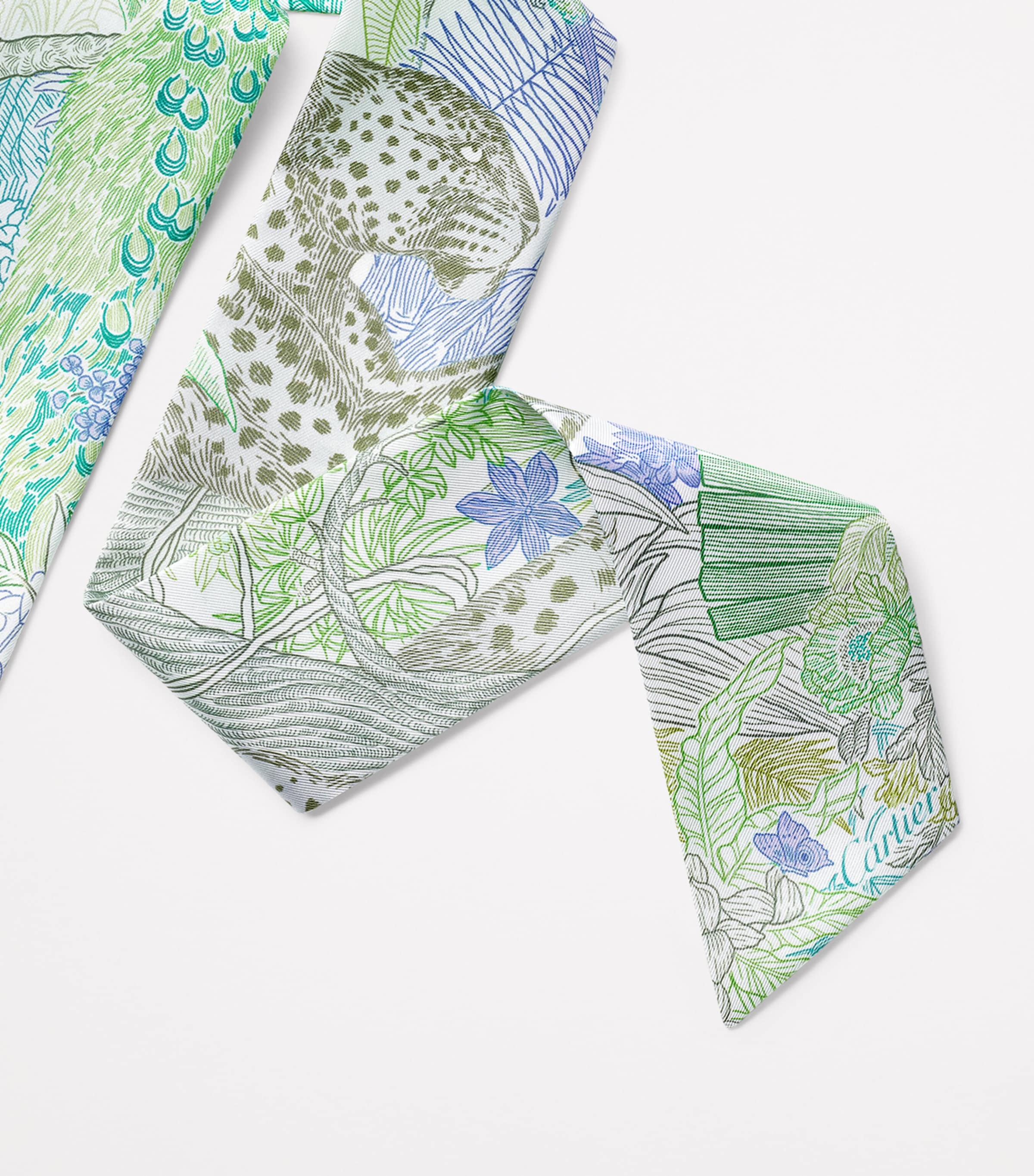 Silk Panthère Greenhouse Twilly SAGE GREEN Image 2