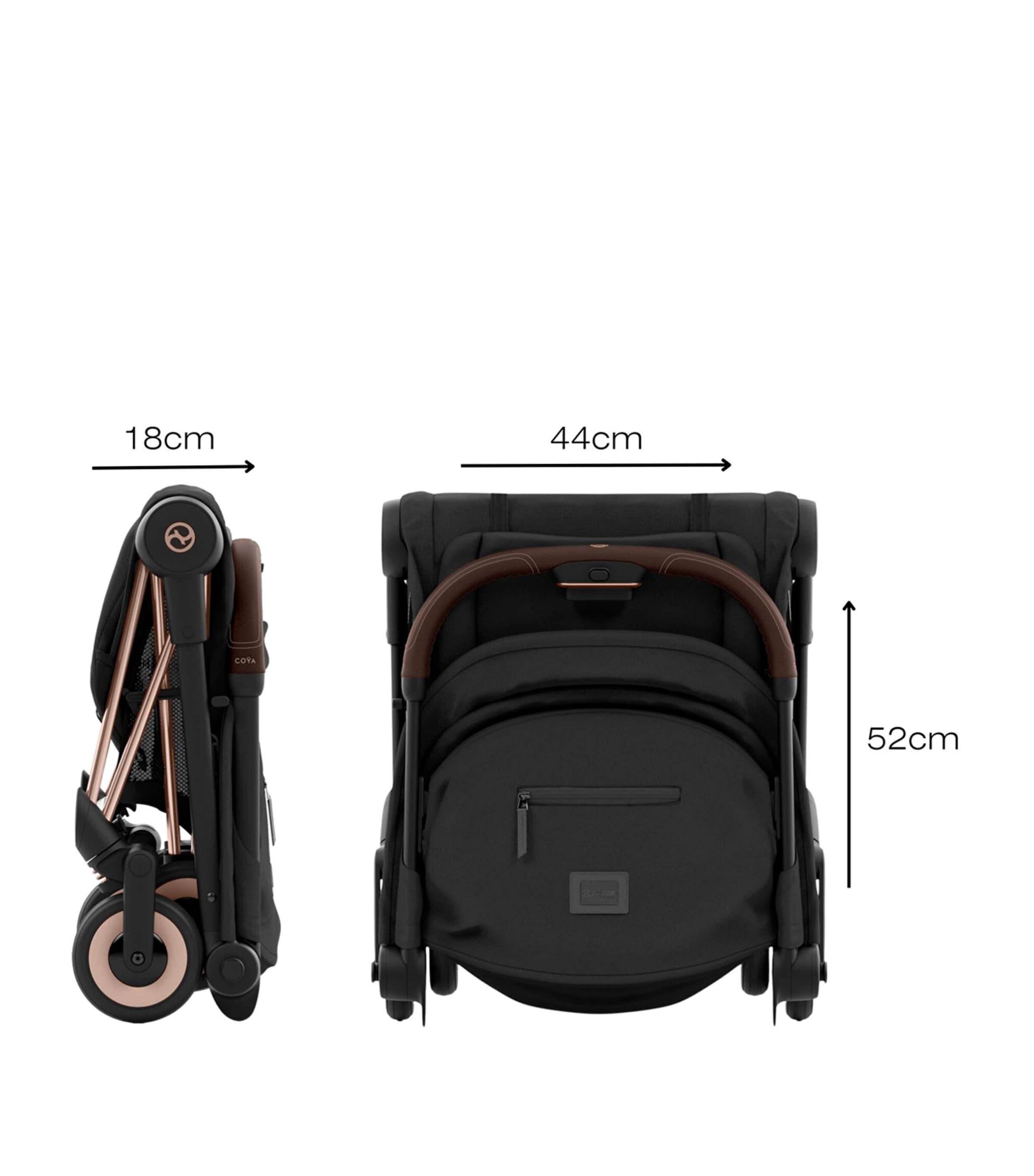 COYA Stroller - Matte Black/Sepia Black SEPIA BLACK Image 5