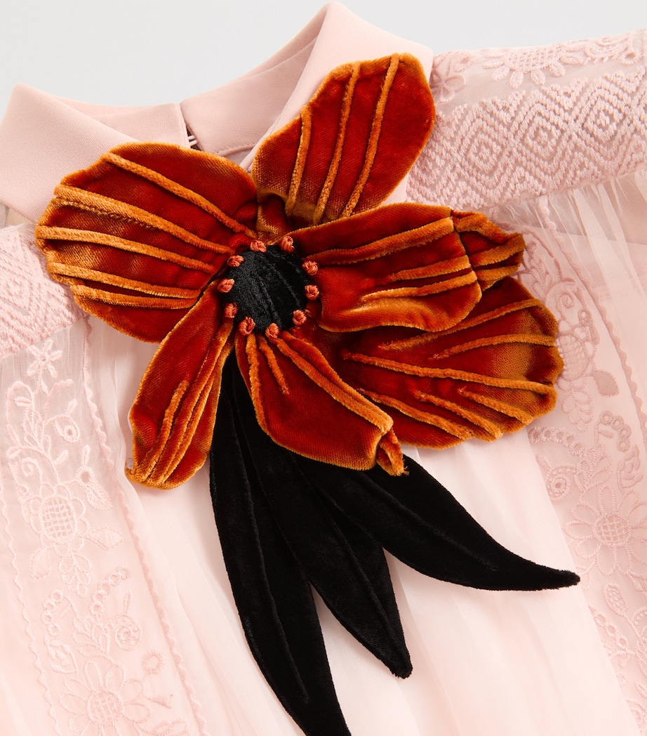 Valentino Womens Silk Floral-Embroidered Blouse Image 7