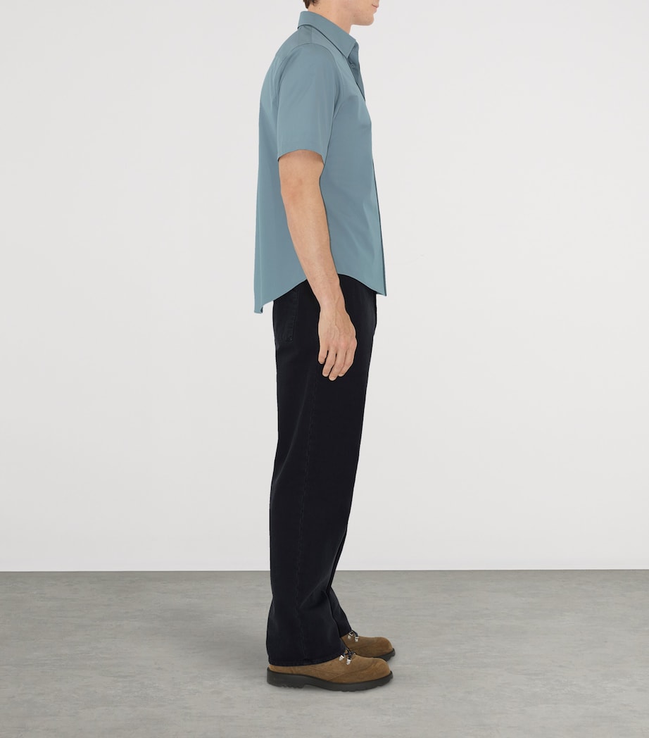 Cotton Poplin Slim Short-Sleeve Shirt INDEX Image 3