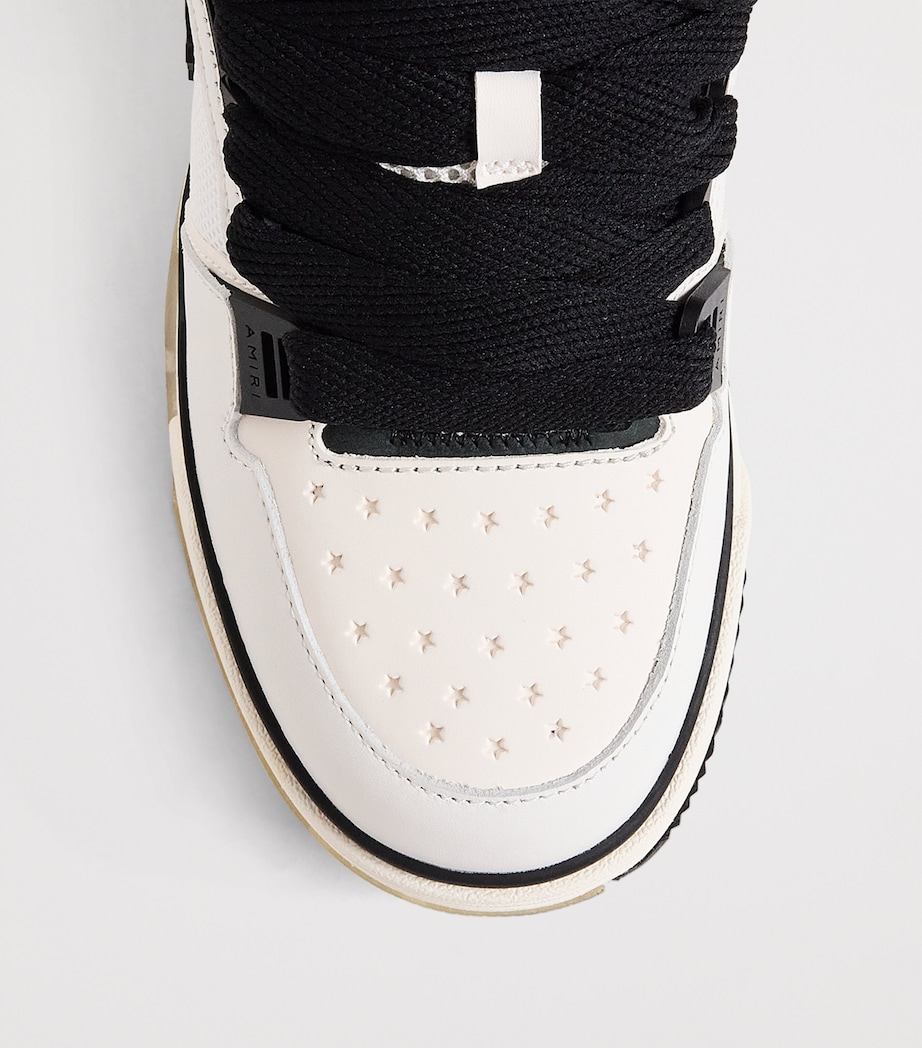 AMIRI Leather MA-1 Sneakers White/ Black Image 6