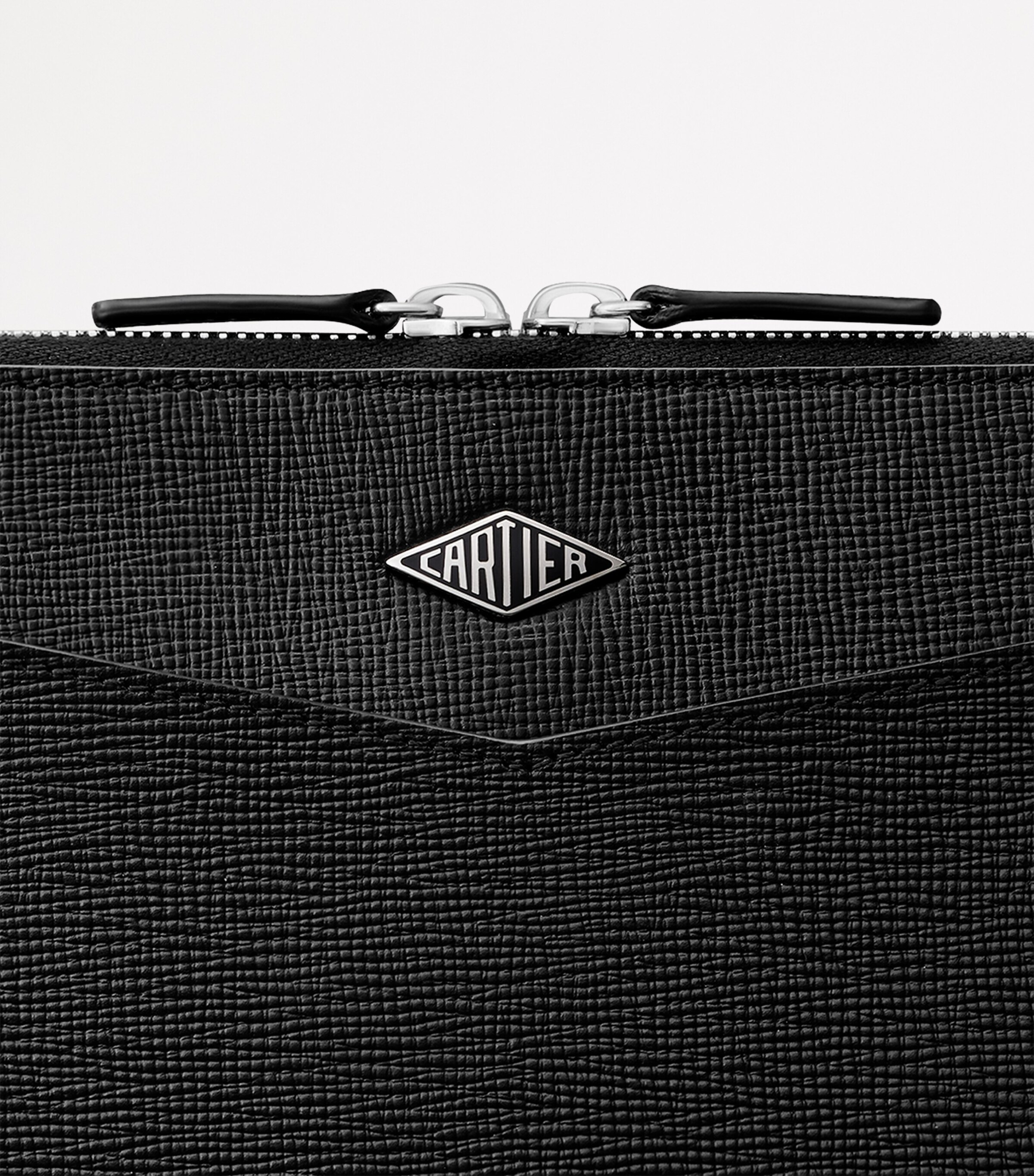 Leather Losange Portfolio Bag BLACK Image 4