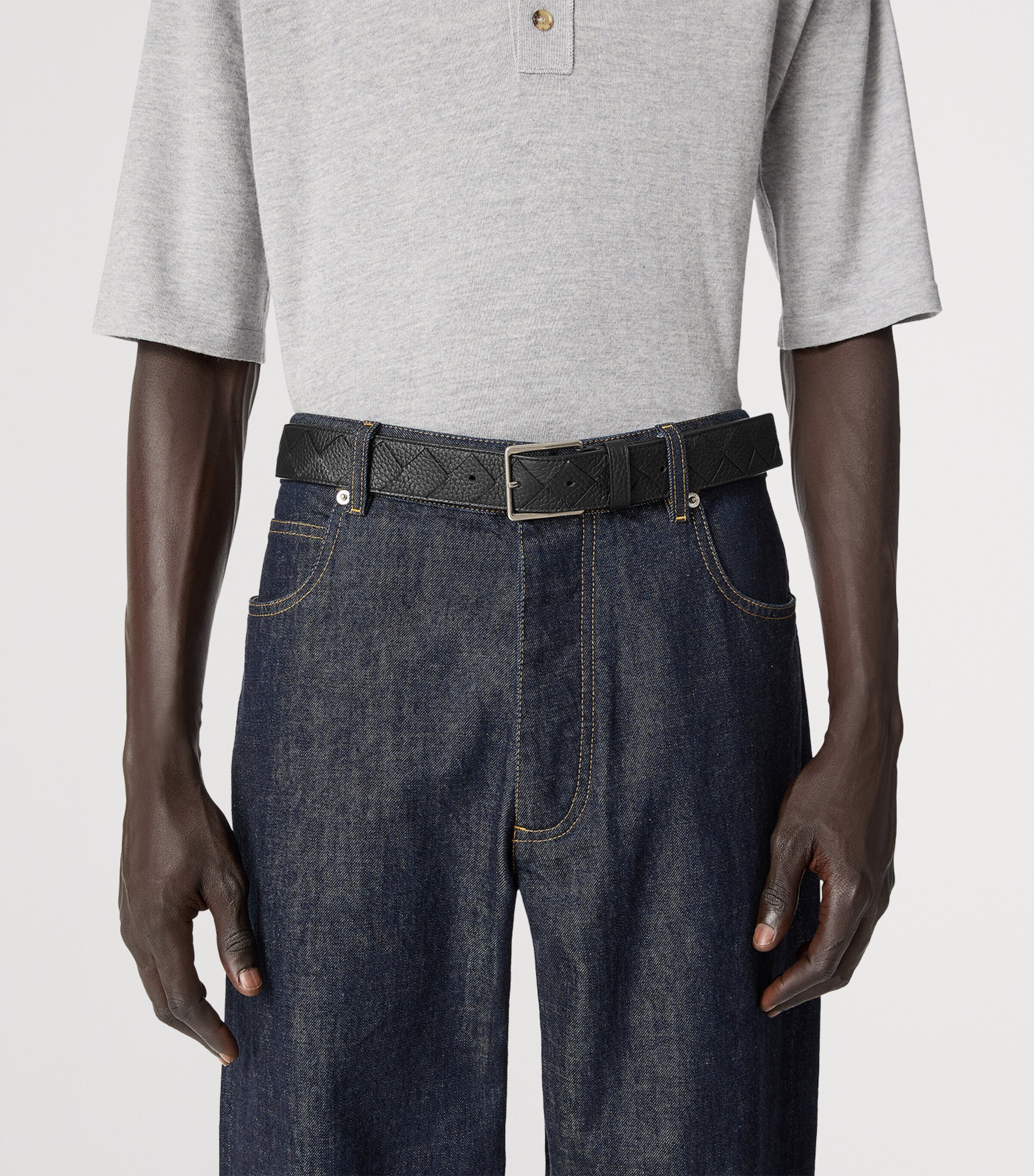 Leather Intrecciato Belt 8803 Image 2