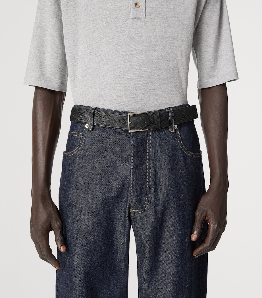 Leather Intrecciato Belt 8803 Image 2