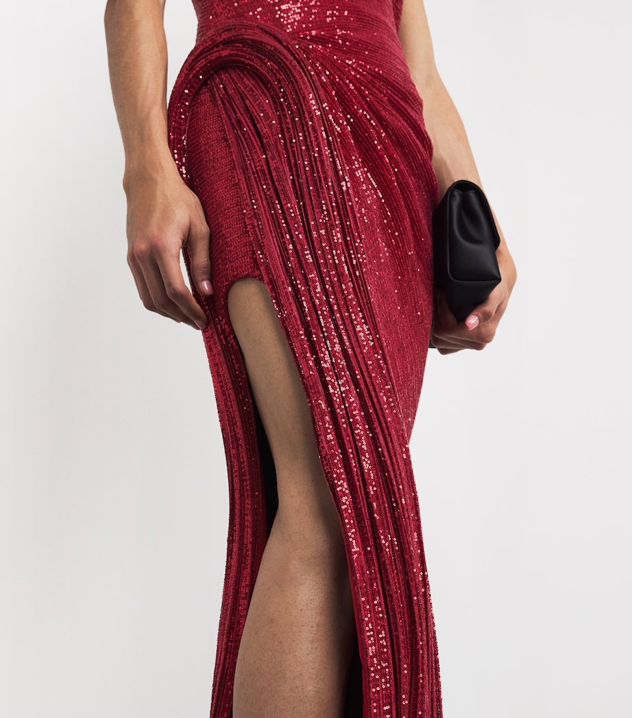 Off-The-Shoulder Solar Gown RED Image 4