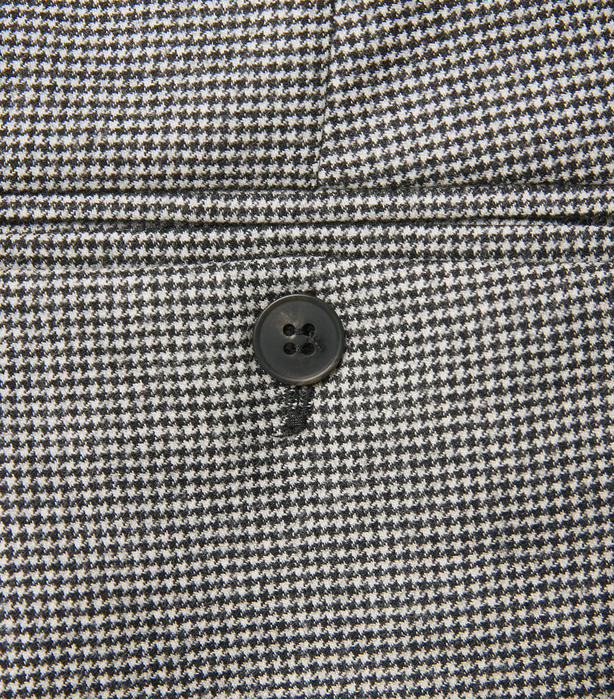 Virgin Wool Houndstooth Tailored Trousers BLACK Image 5