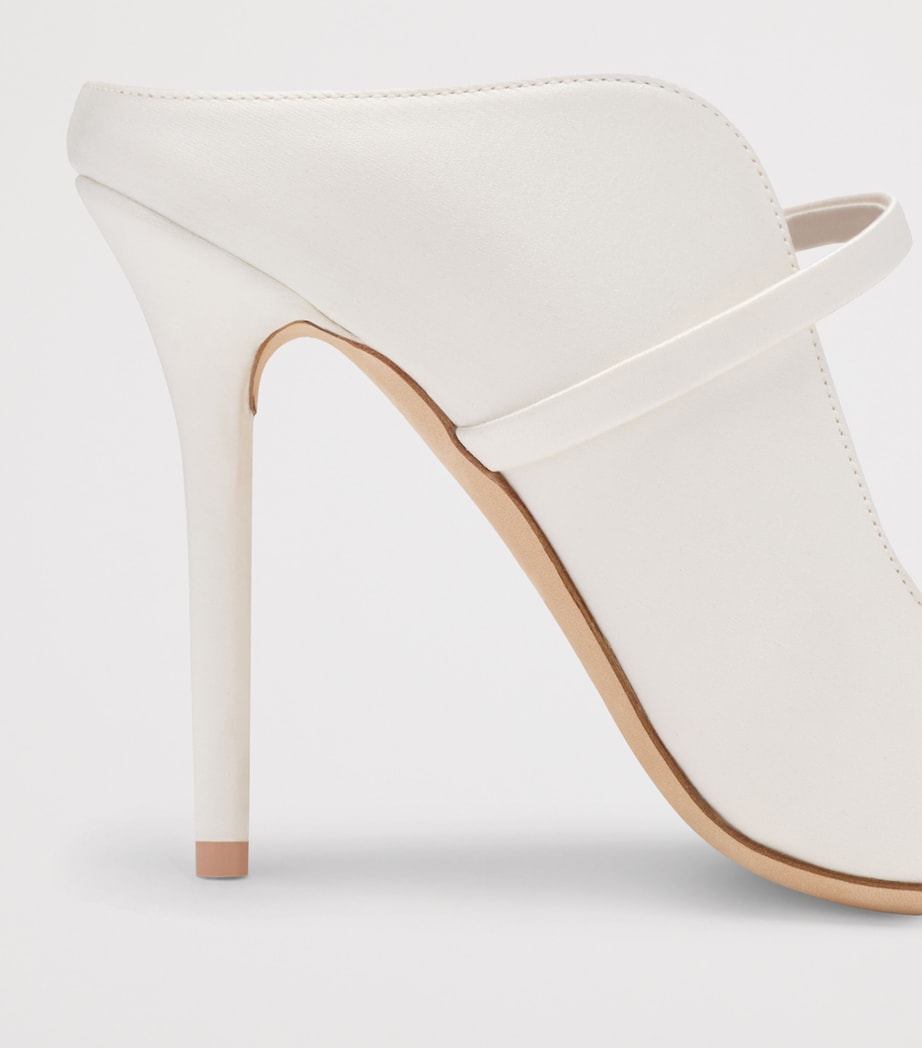 Malone Souliers Satin Maureen Mules 100 Ivory Image 5