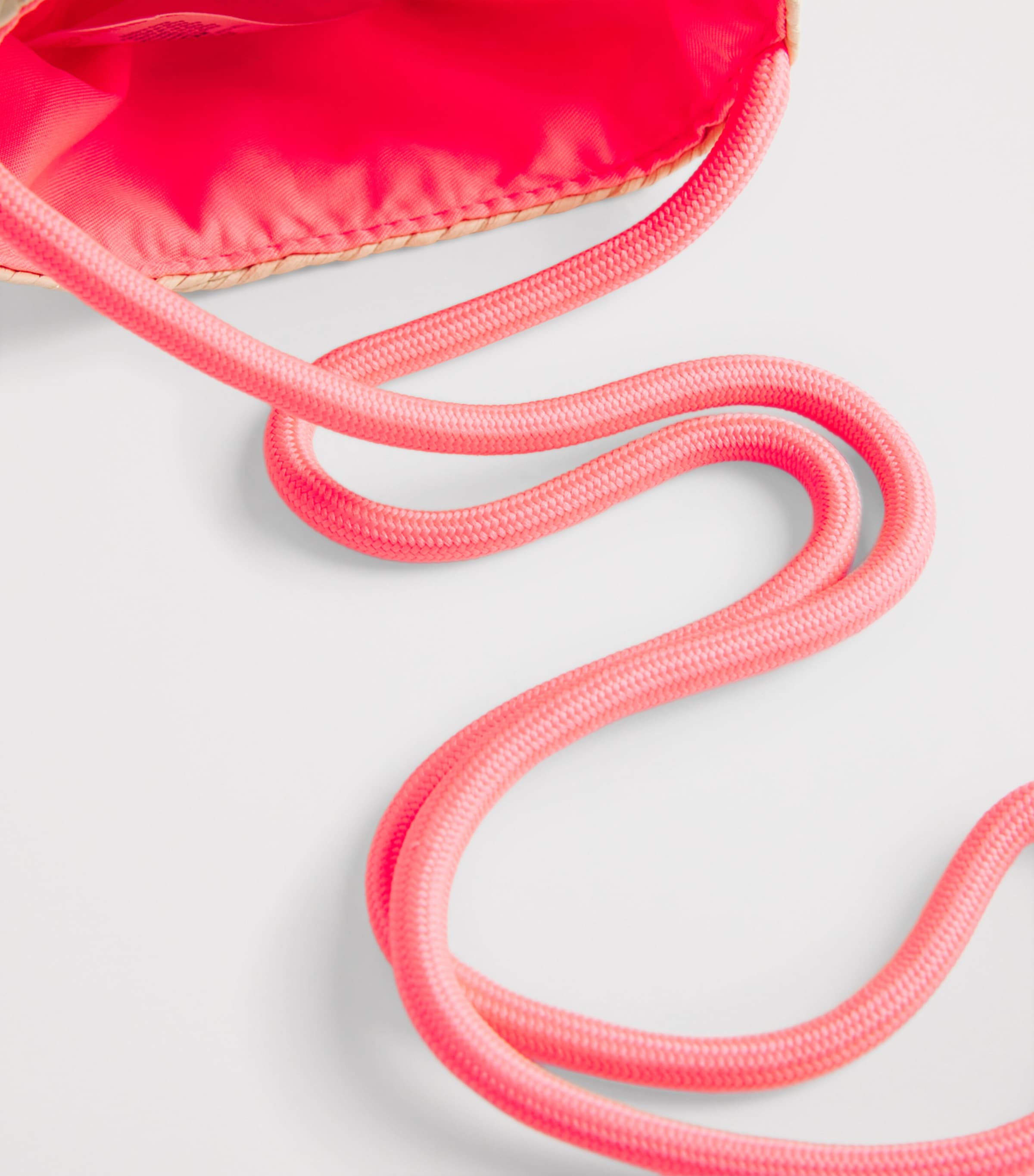 Woven Palm Tree Cross-Body Bag 499FUSCHIA Image 3