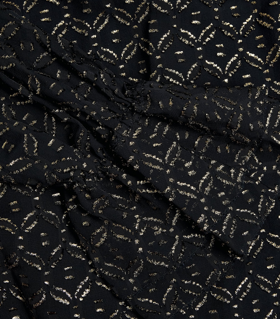 Metallic Maxime Blouse A0348 BLACK/GOLD Image 5