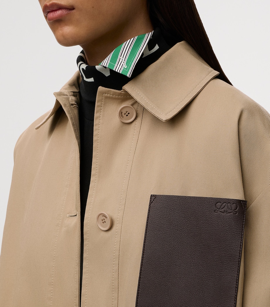 LOEWE Womens Cotton Workwear Jacket Beige Image 5