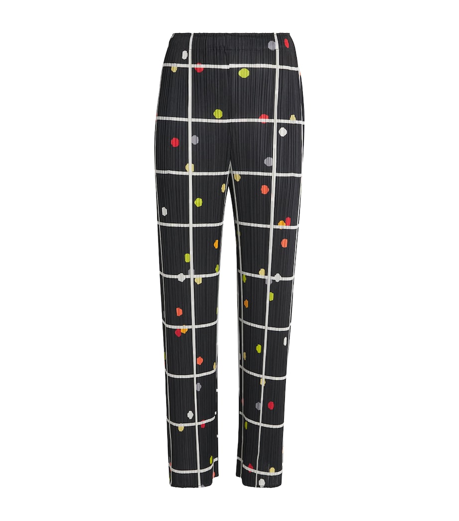 Pleats Please Issey Miyake Womens Crossing Dots Trousers Black Image 1
