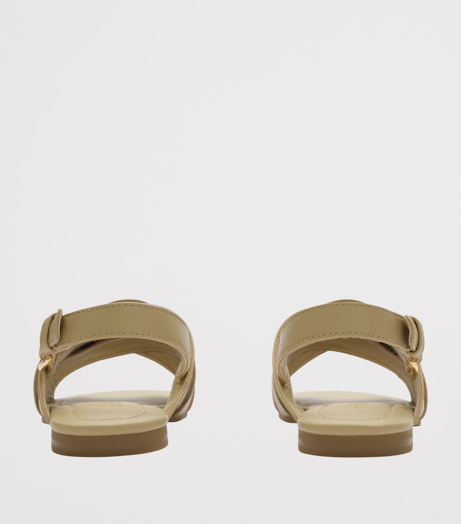 Burberry Kids Check Slingback Sandals Sand Ip Check Image 3