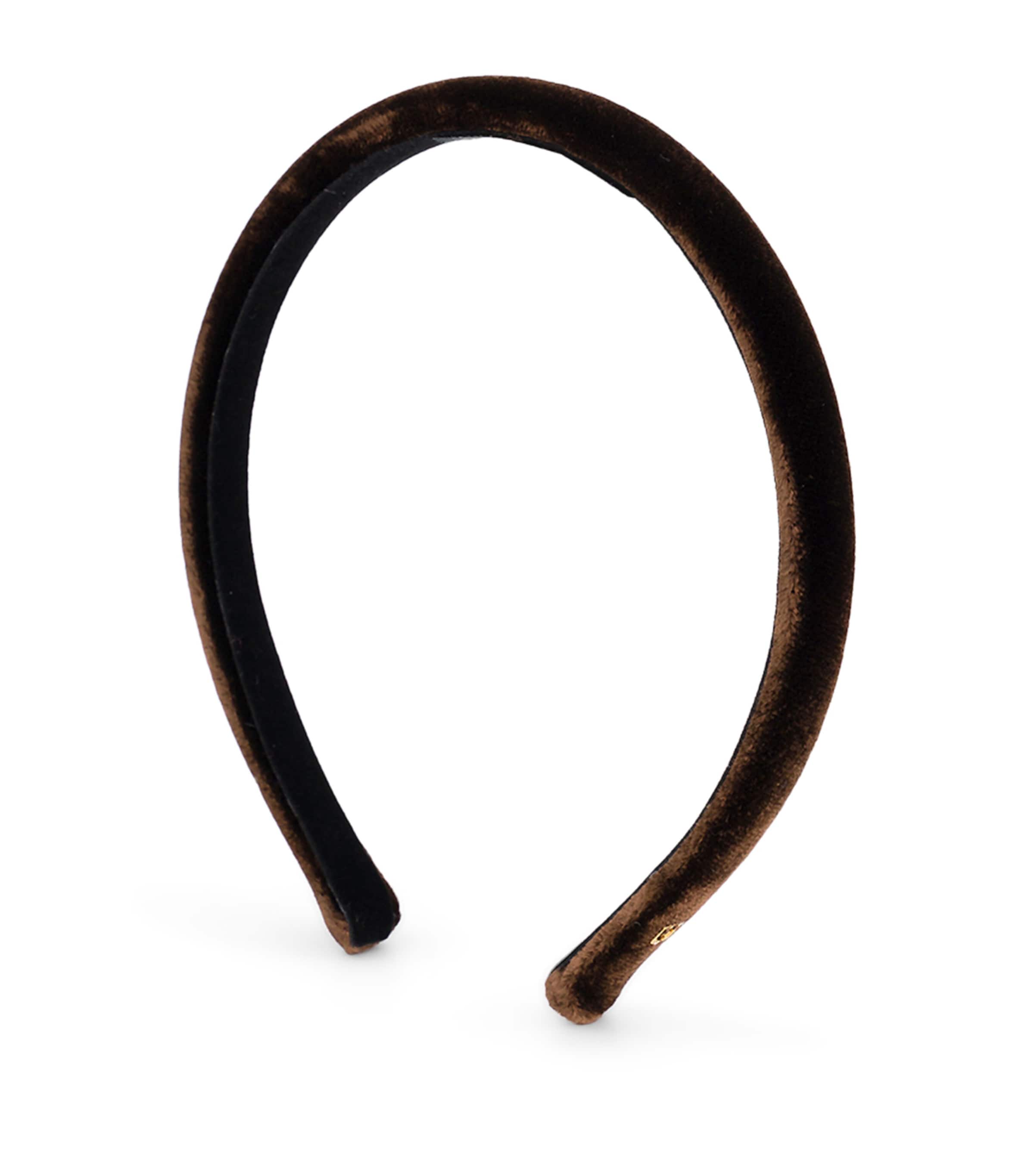 Alexandre de Paris Velvet Timeless Ella Headband H Cafe Image 2