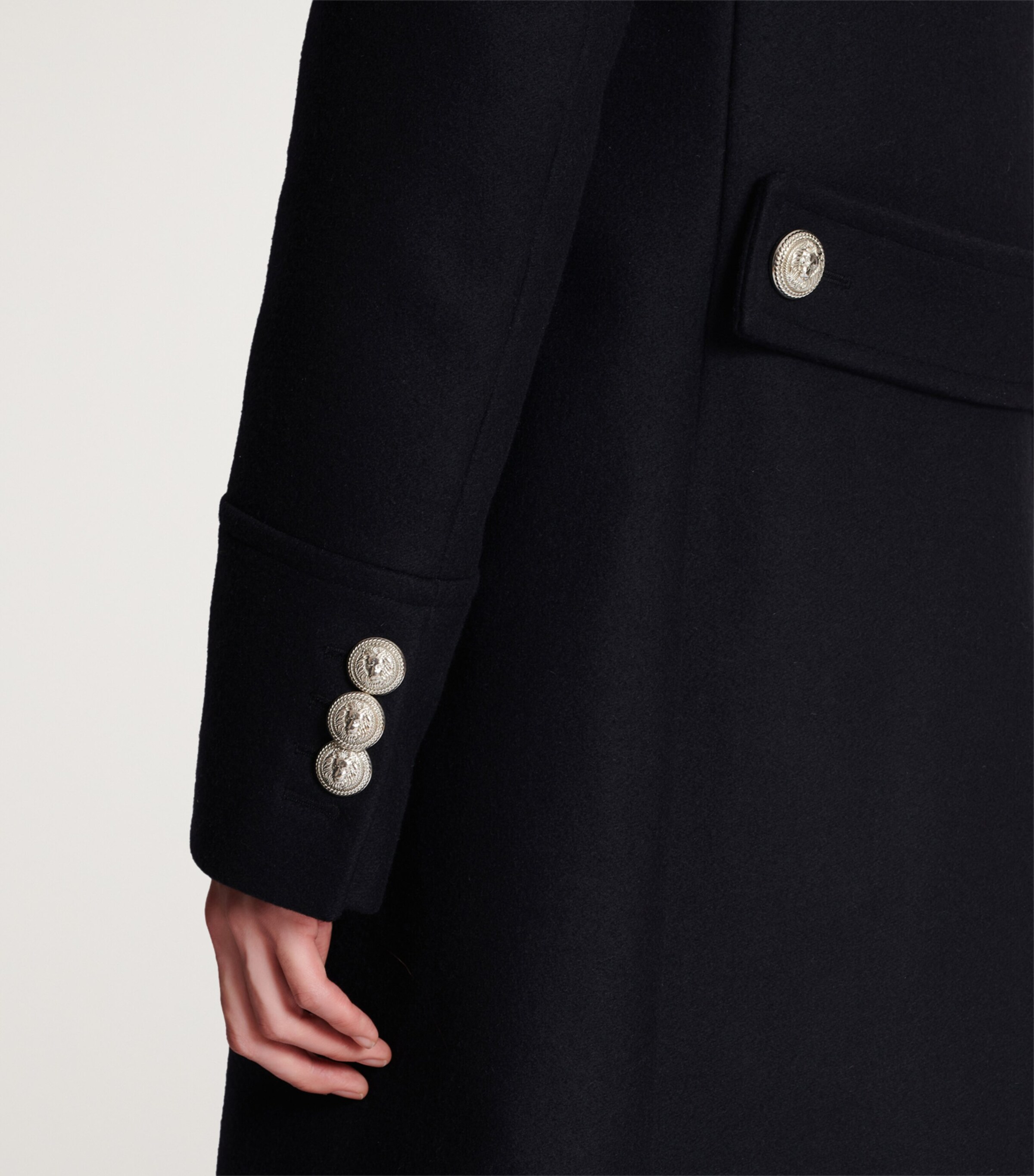 Virgin Wool Coat 0PA NOIR Image 4