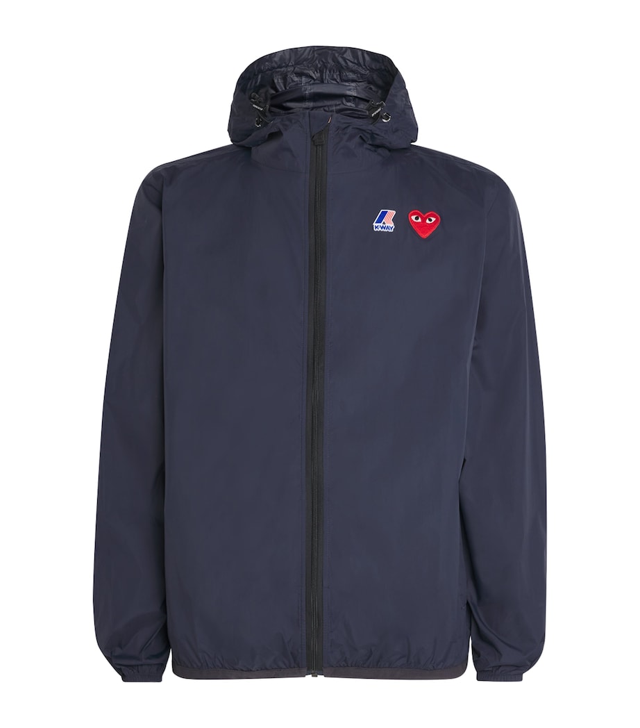 Comme Des Garçons PLAY x K-Way Nylon Water-Resistant Jacket 1- NAVY Image 1