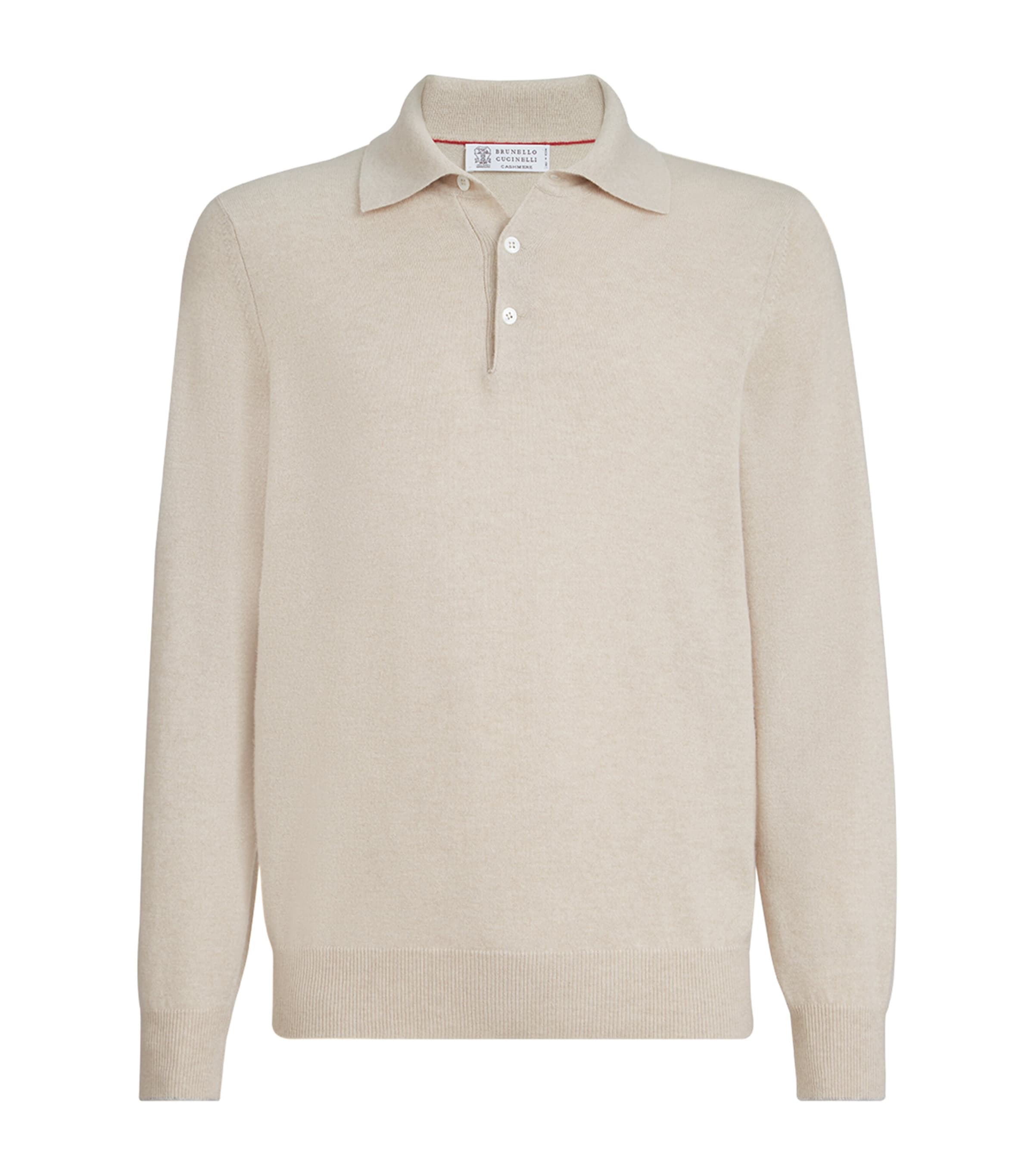 Brunello Cucinelli Mens Cashmere Polo Sweater Image 1
