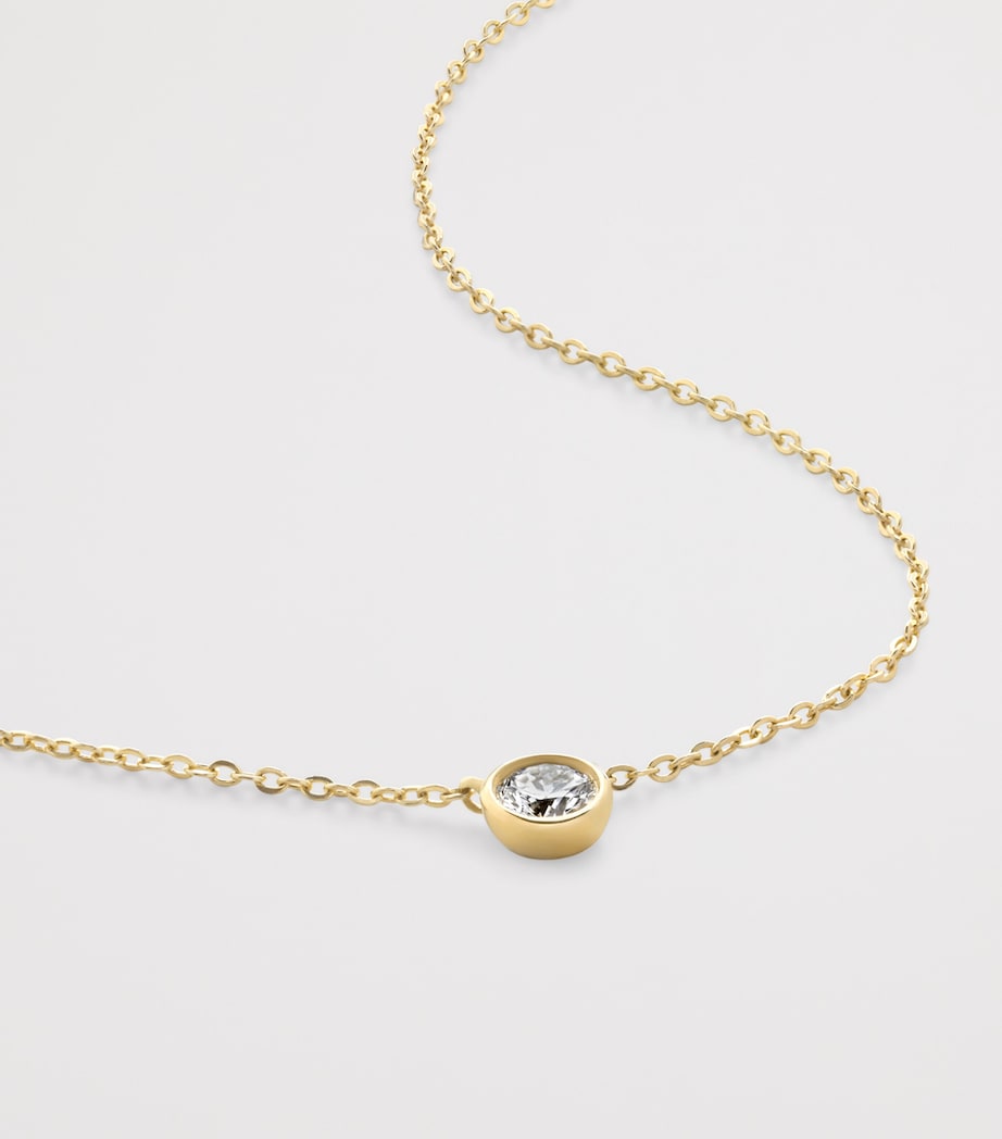 Monica Vinader Yellow Gold and Diamond Essentials Chain Necklace Solid Gold Image 2