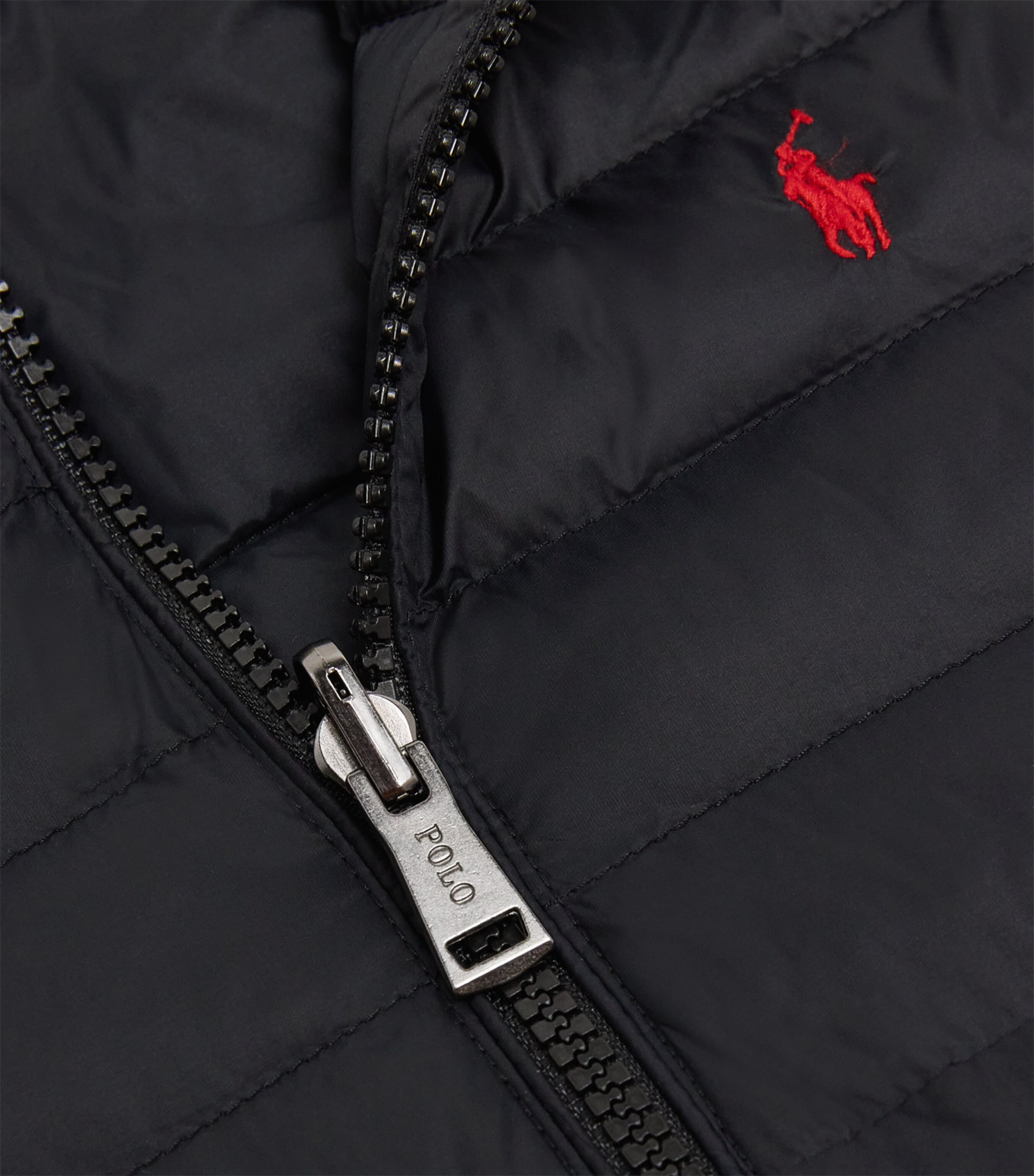 Packable Polo Pony Puffer Jacket (7-14 Years) POLO BLACK Image 3