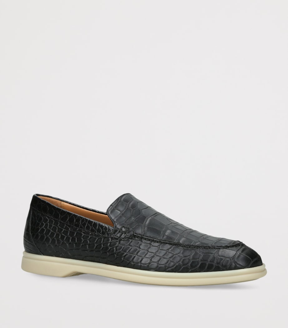 Alligator Skin Loafers BLACK Image 3
