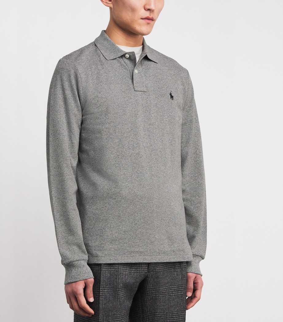 Polo Ralph Lauren Mens Long-Sleeved Polo Shirt Cant Heather Image 3