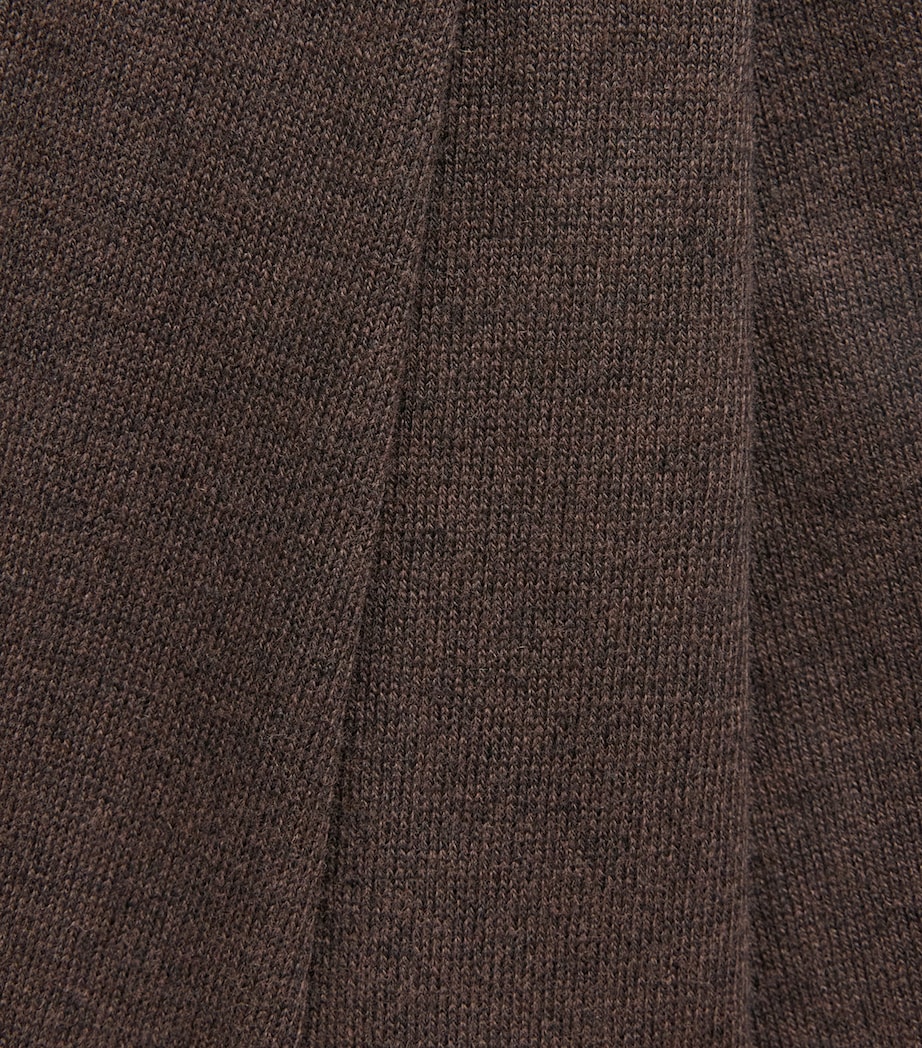 ÉTERNE Womens Cashmere-Cotton Wide-Leg Sweatpants Mushroom Image 6