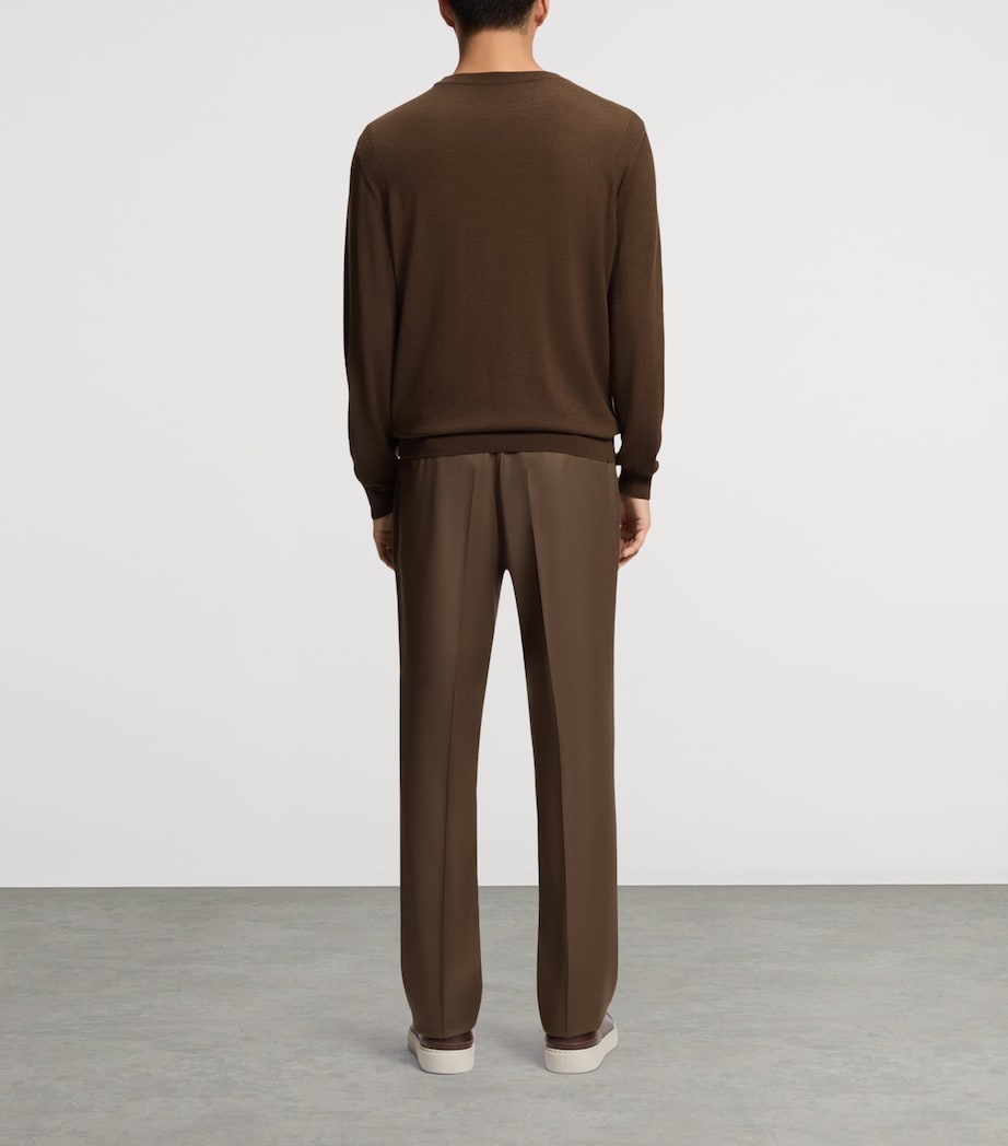 BOSS Mens Wool-Silk-Cashmere Sweater Image 3