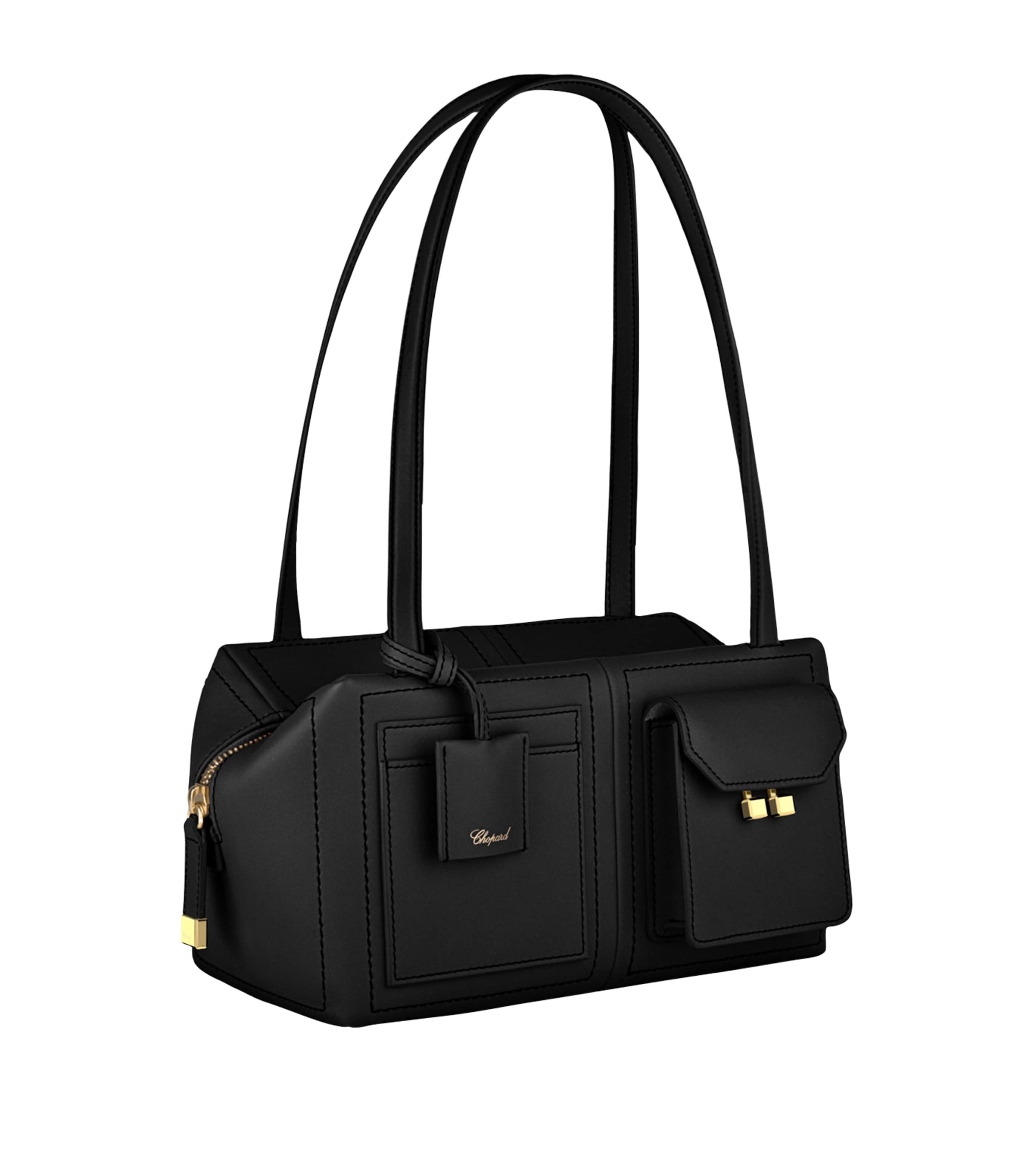Chopard Leather Ice Cube Shoulder Bag Black Image 3
