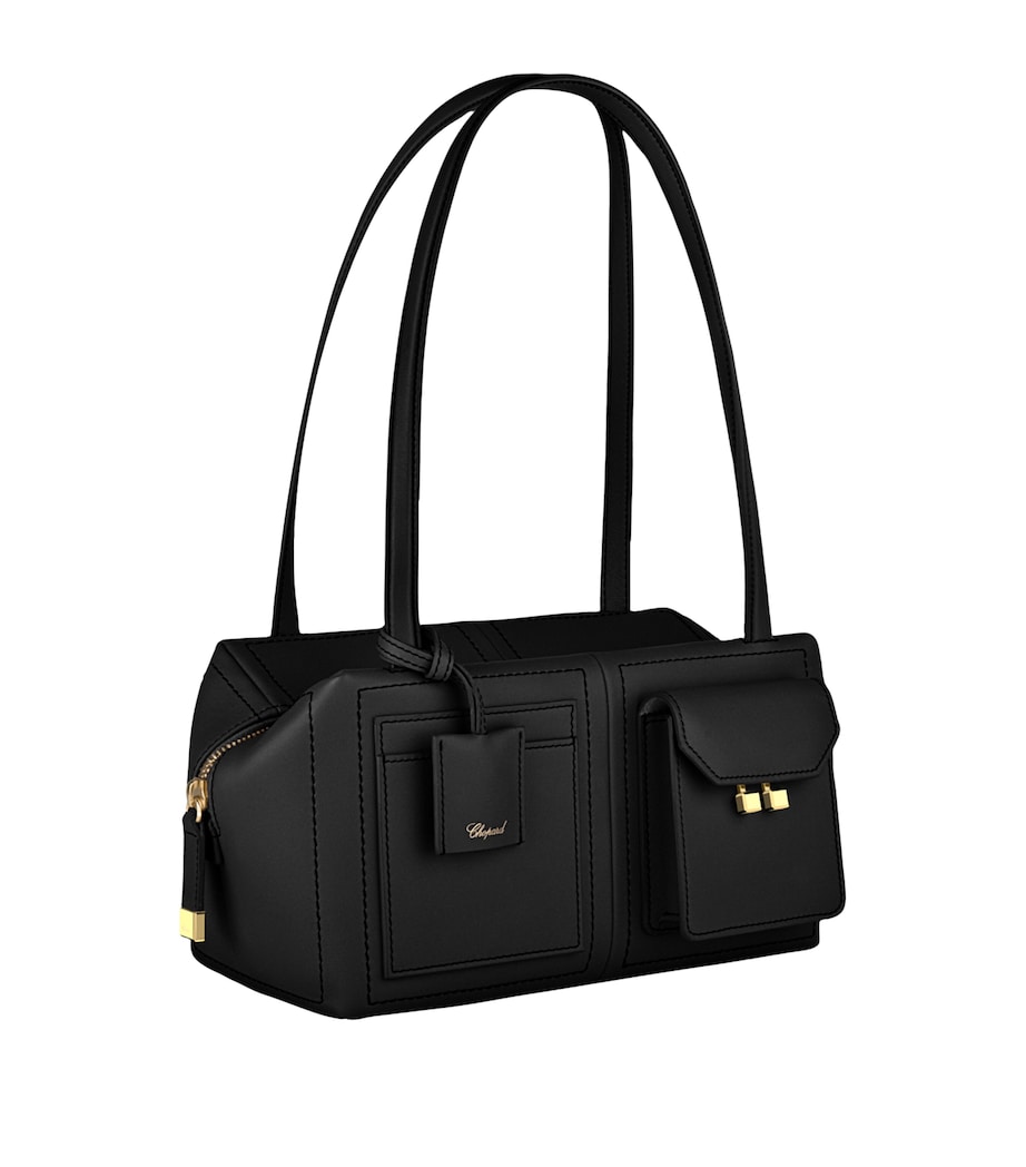 Chopard Leather Ice Cube Shoulder Bag Black Image 3