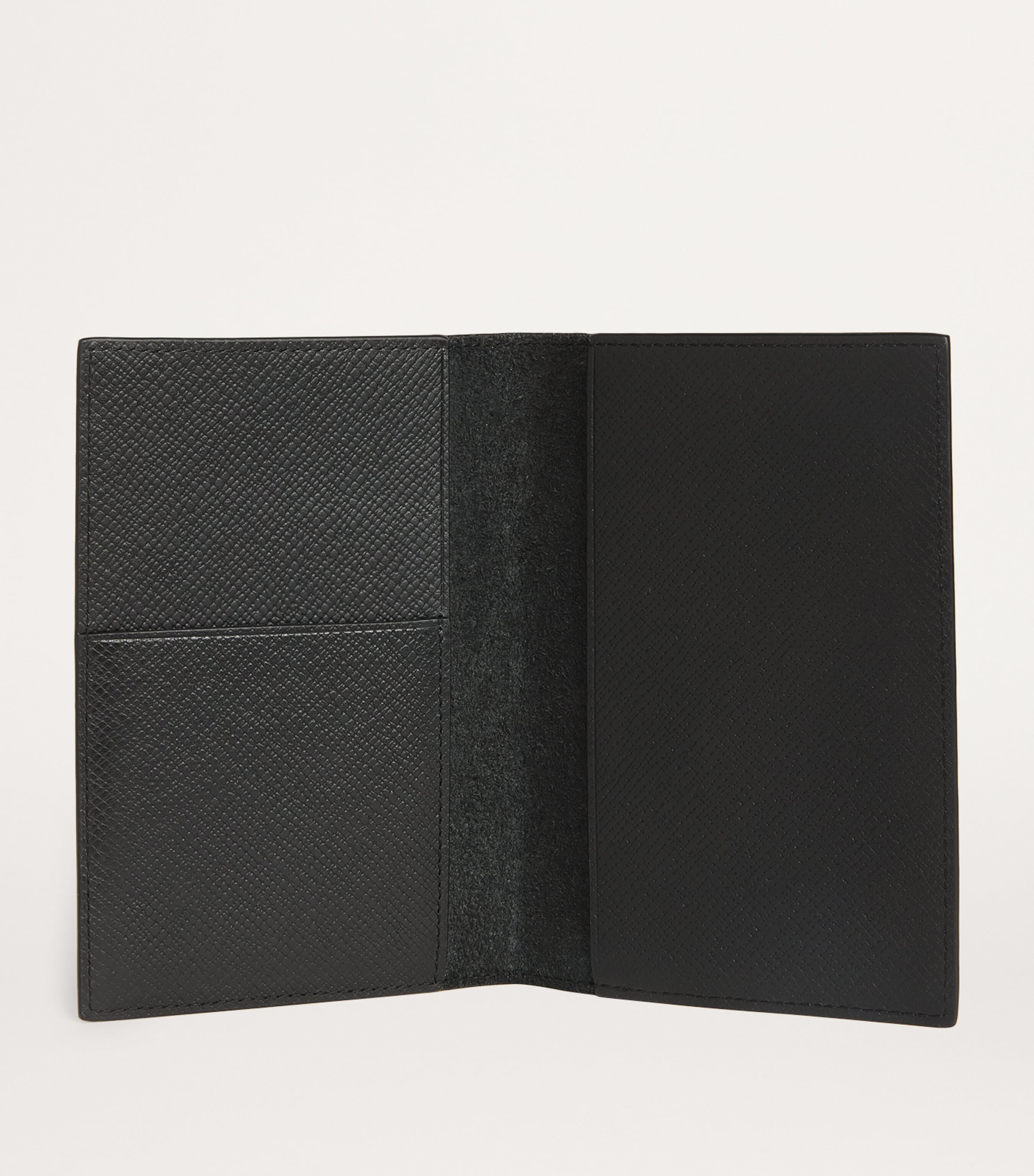 Harrods Leather Passport Holder Black Image 3