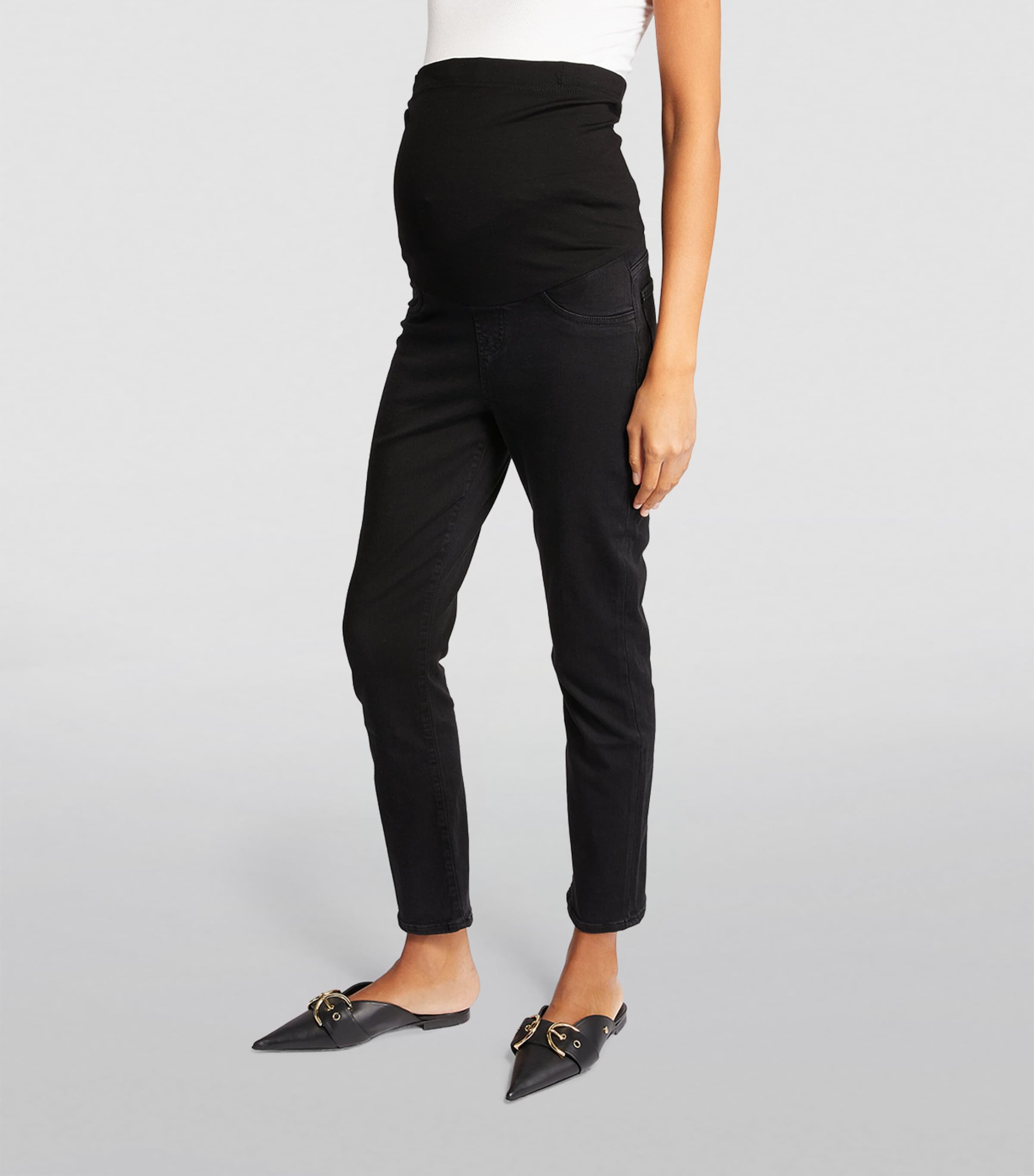 Maternity Straight Jeans BLACK Image 3