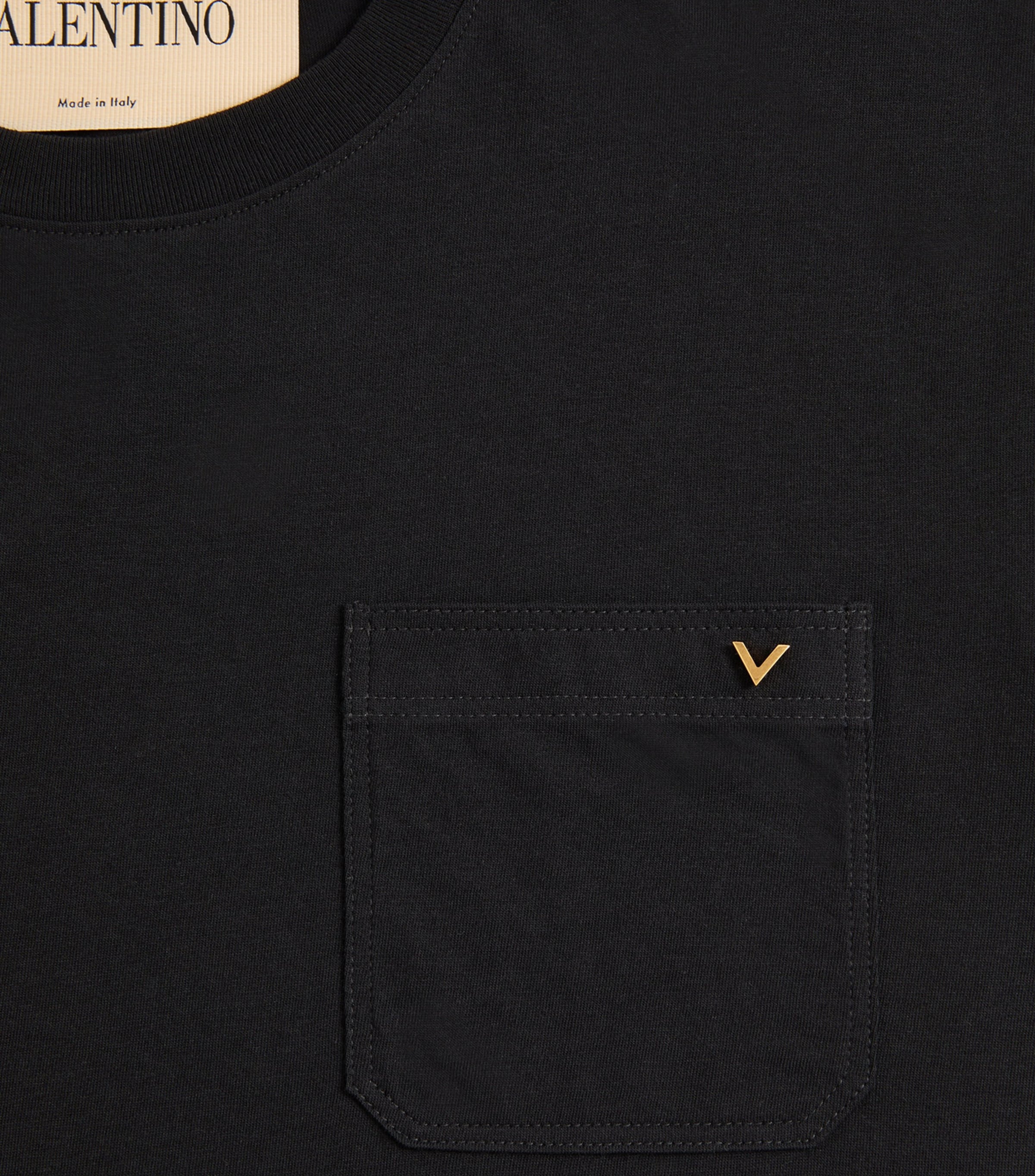 Valentino Garavani Mens Cotton VGold T-Shirt Image 3