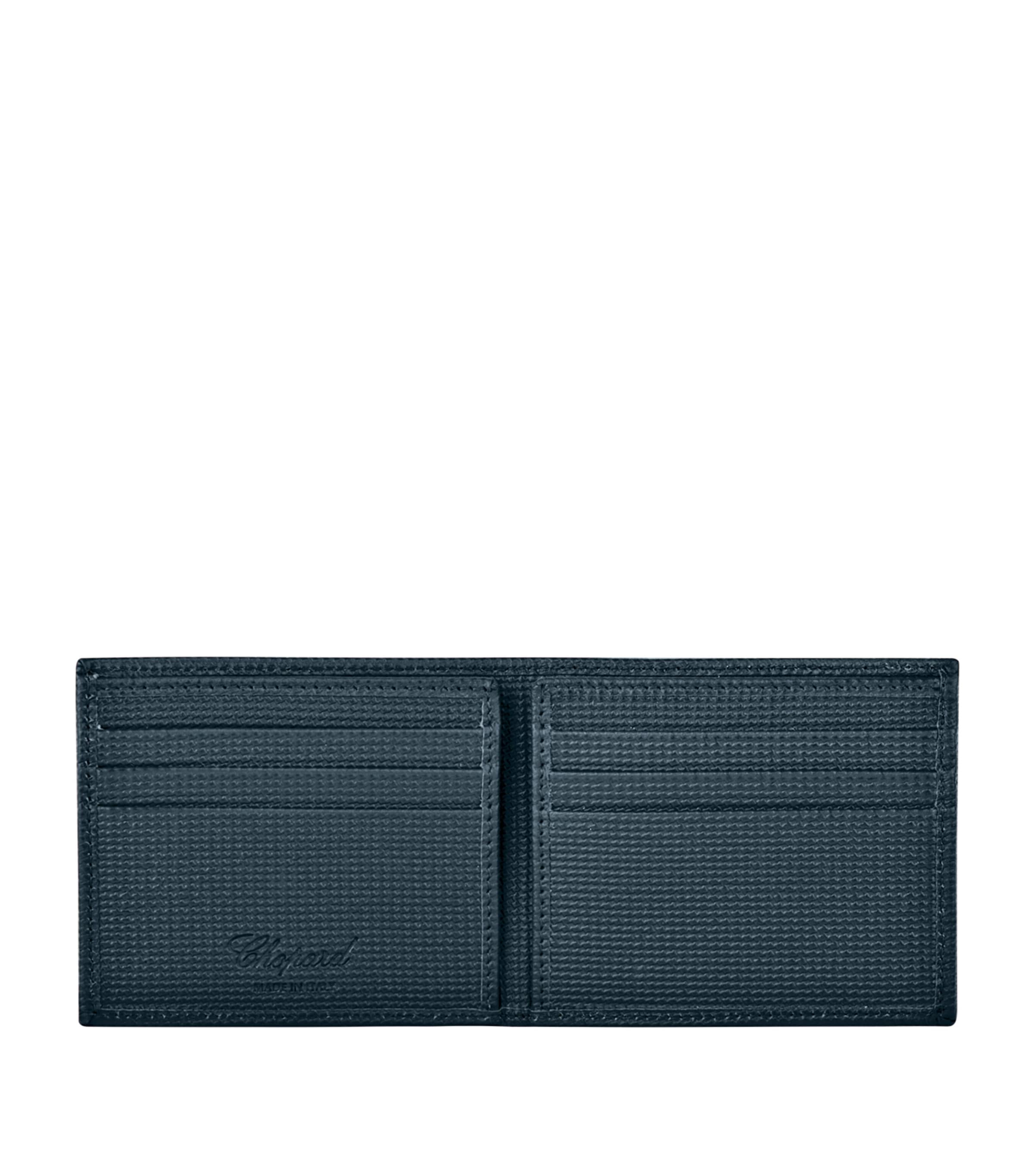 Mini Leather Classic Bifold Wallet BLUE HOUNDSTOOTH Image 2