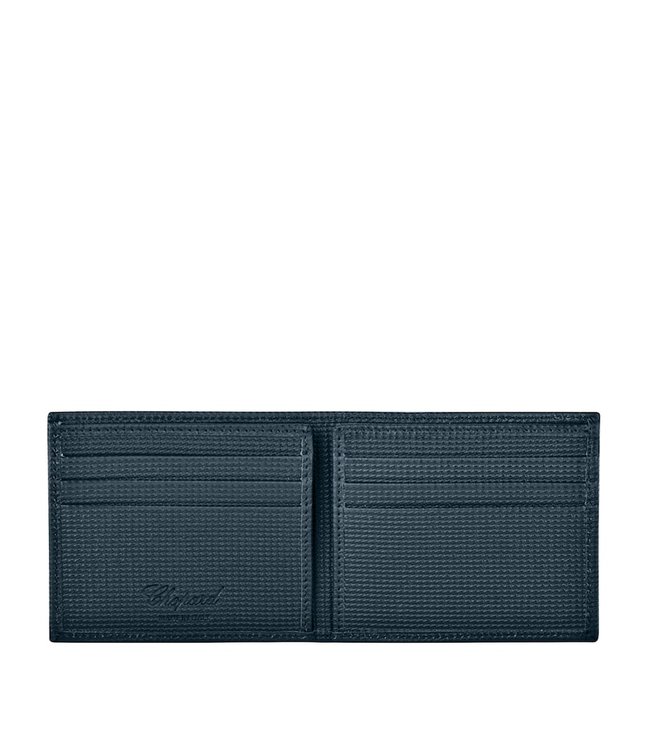 Mini Leather Classic Bifold Wallet BLUE HOUNDSTOOTH Image 2