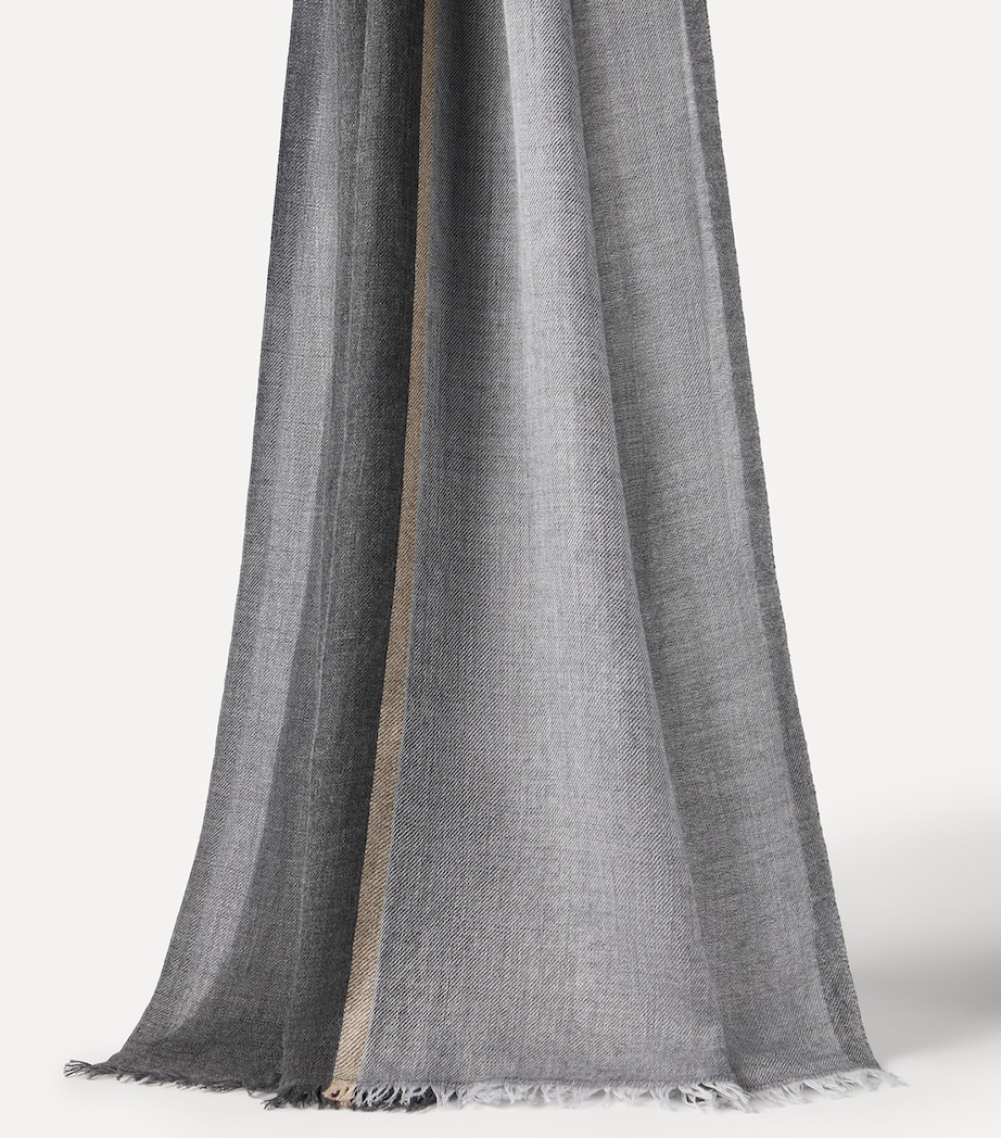 Brunello Cucinelli Cashmere-Silk Colour-Block Scarf Image 2