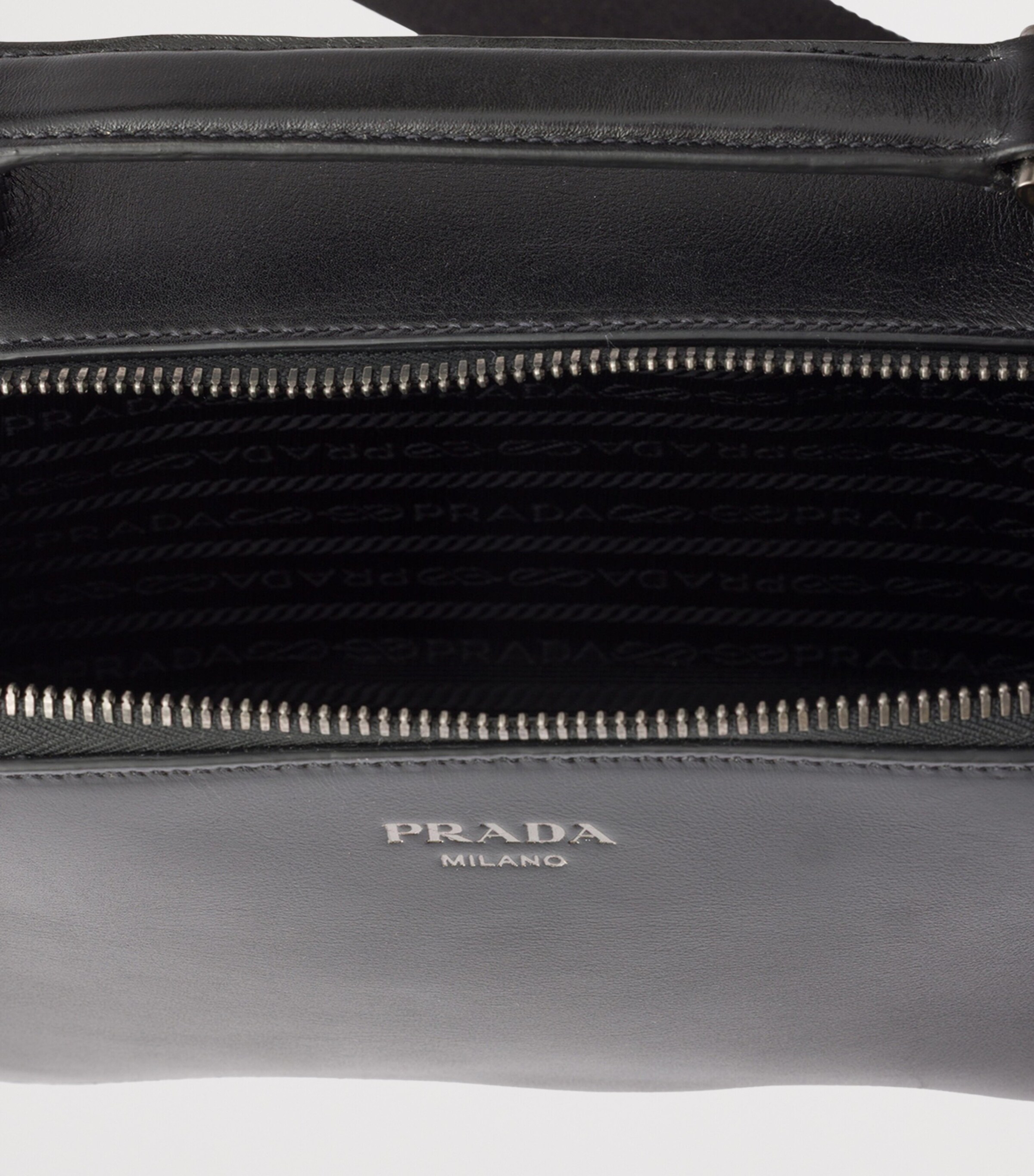 Prada Leather Brique Cross-Body Bag Black Image 5