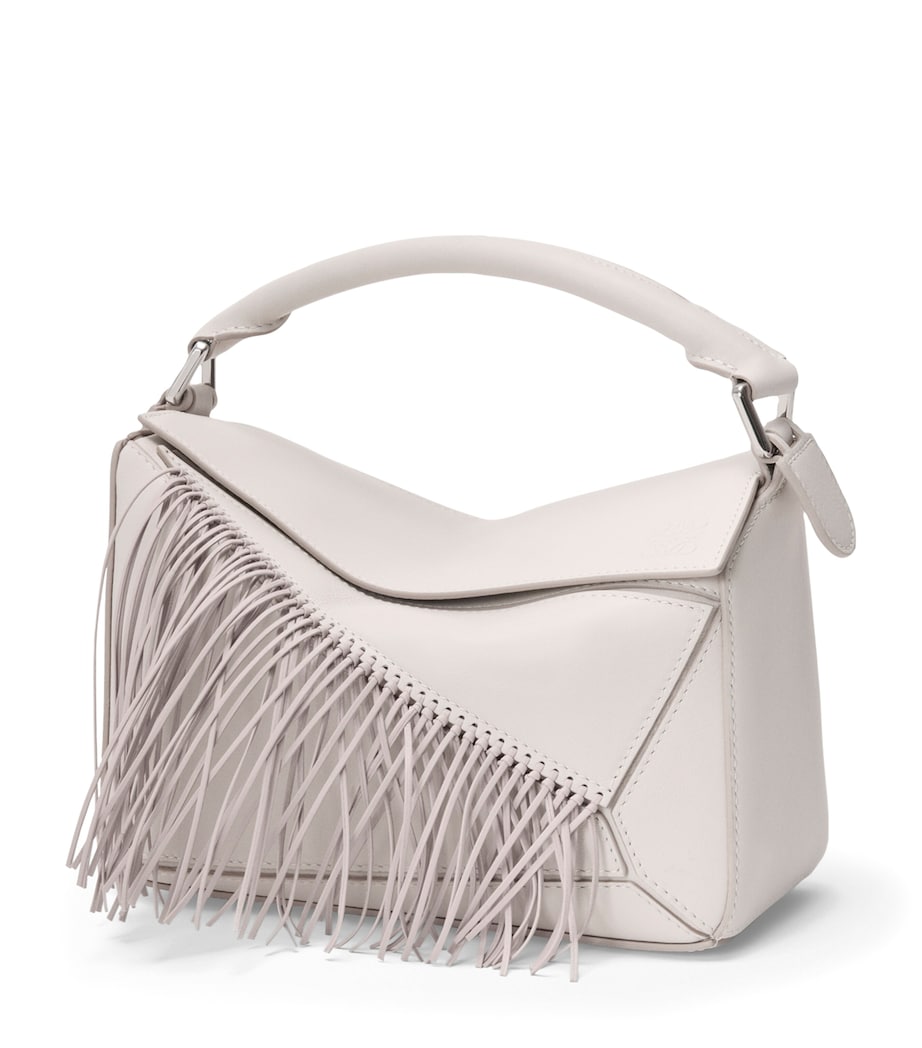 Small Fringed Puzzle Bag SOFT WHITE Image 1