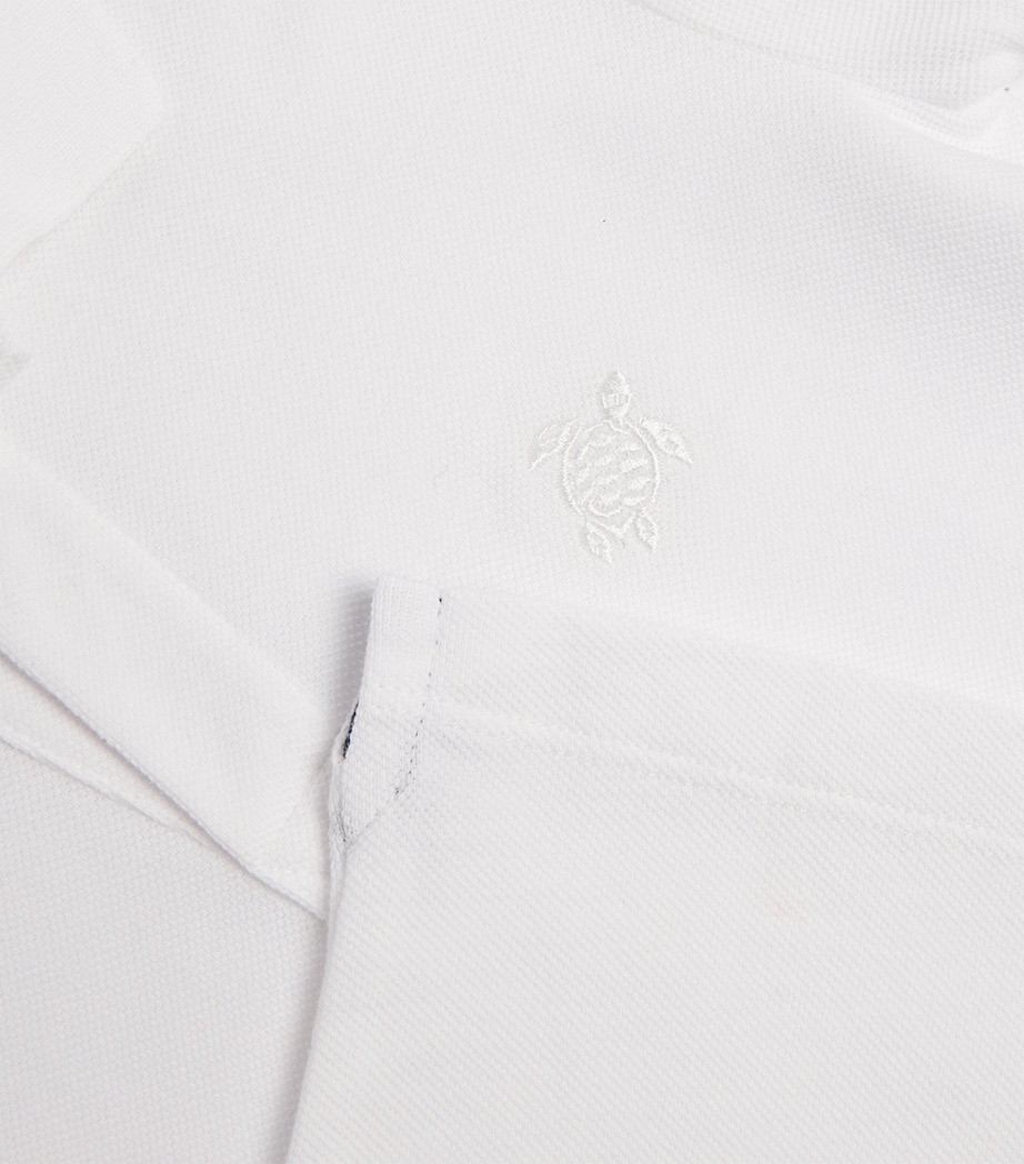 Cotton Embroidered Polo Shirt (2-14 Years) 010 BLANC Image 3