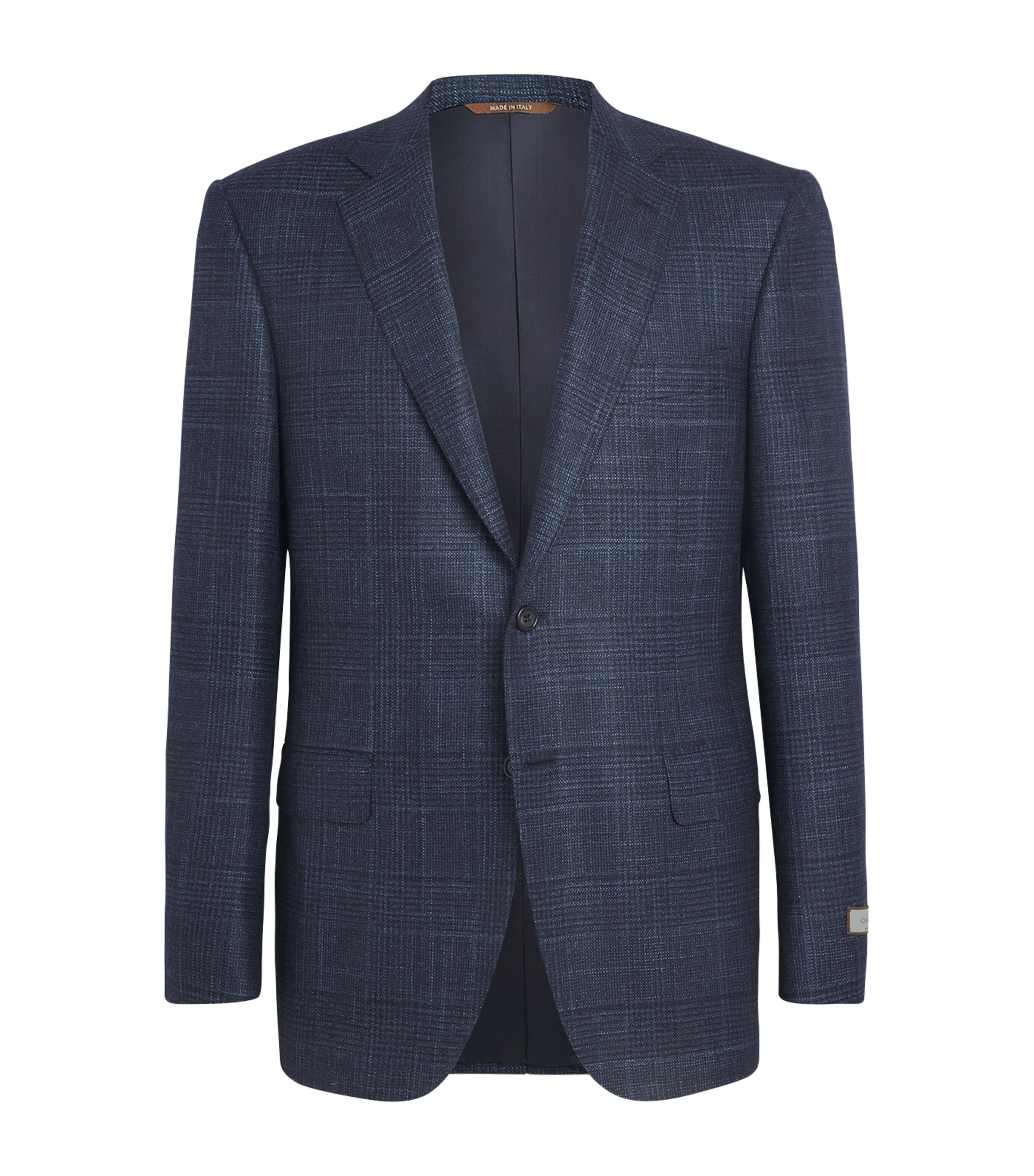 Canali Mens Wool-Cashmere-Silk Blazer Navy Image 1